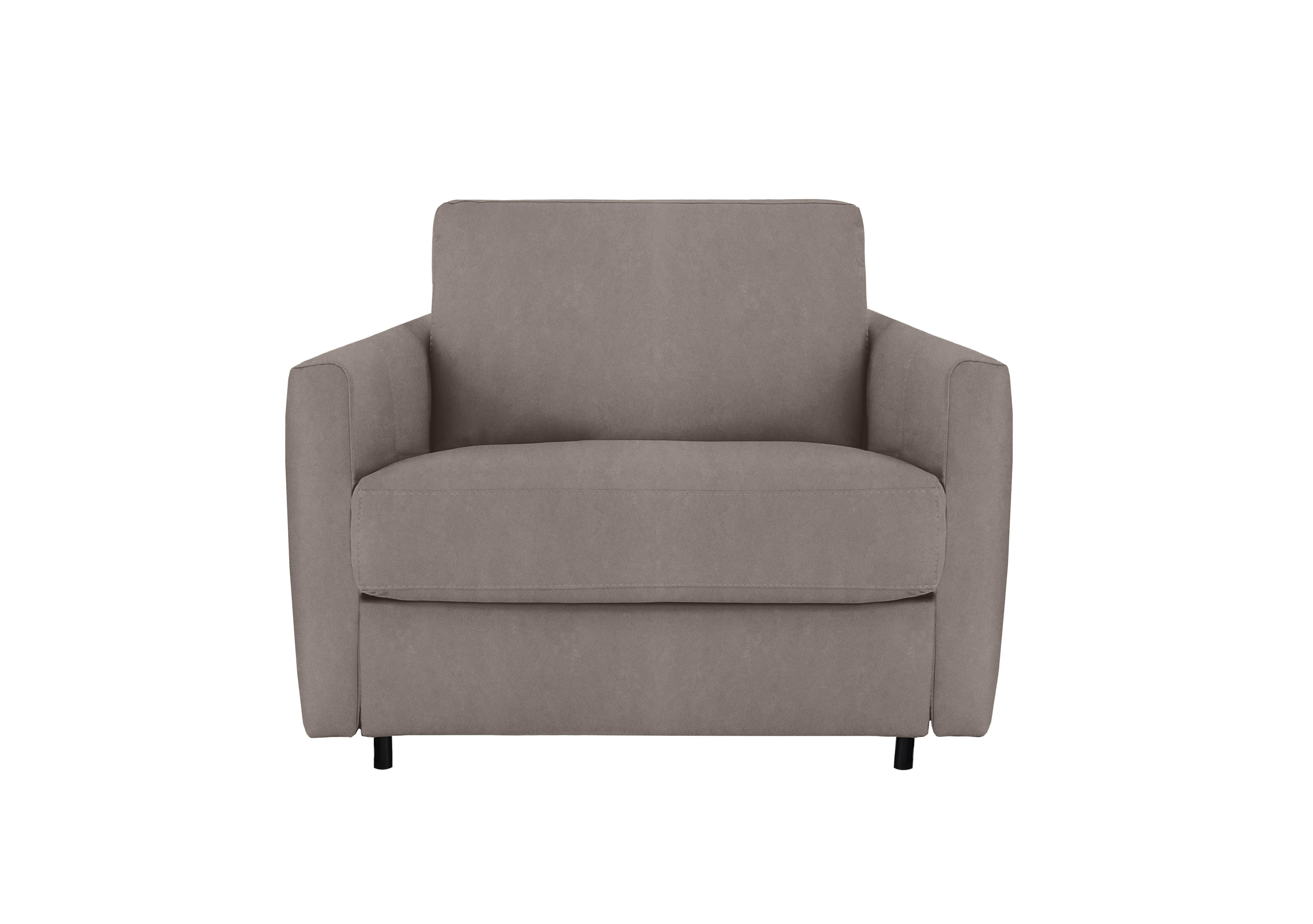 Alcova Fabric Chair Sofa Bed with Slim Arms in Flambe Tortora on Furniture Village