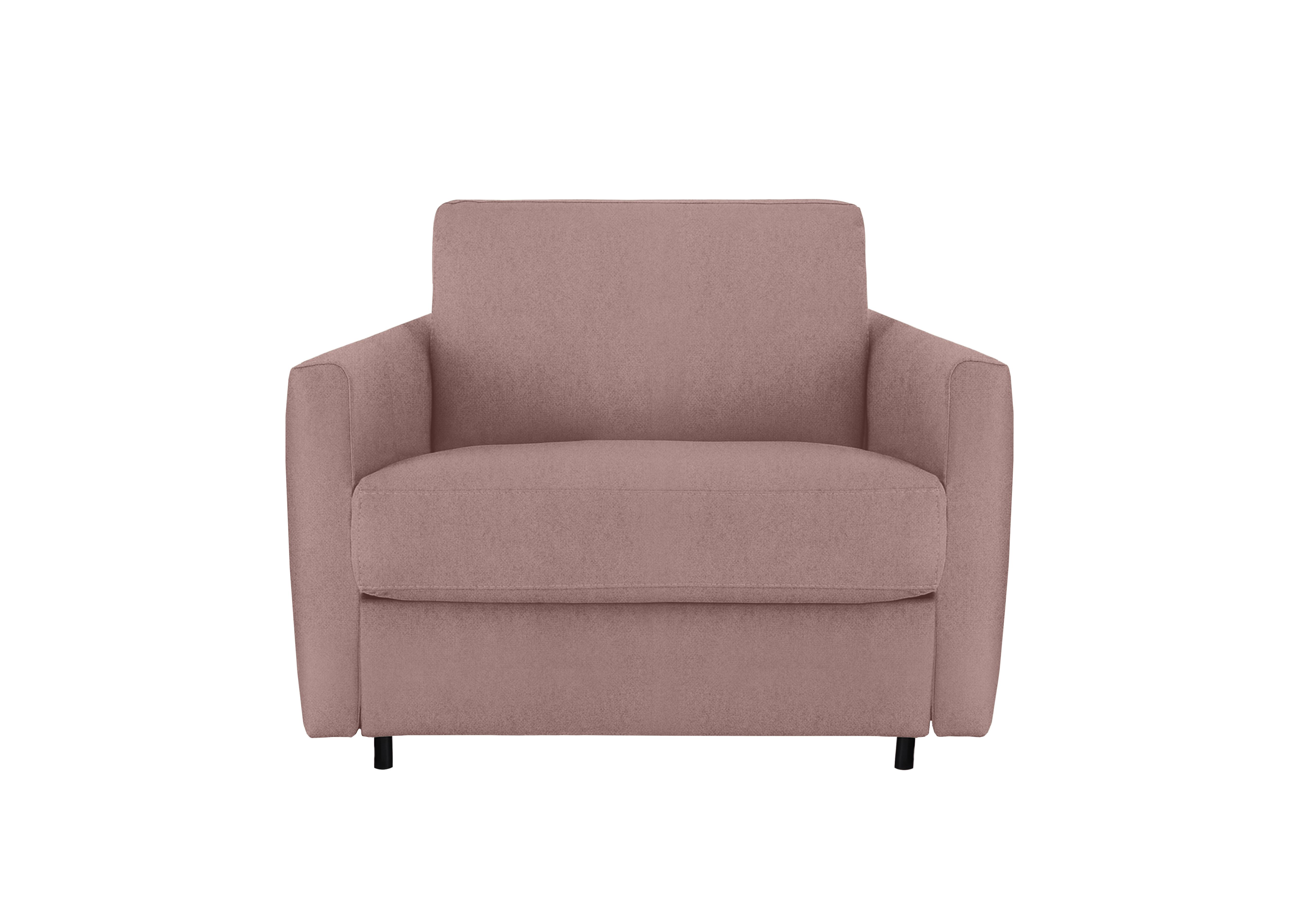 Alcova Fabric Chair Sofa Bed with Slim Arms in Fuente Coral on Furniture Village