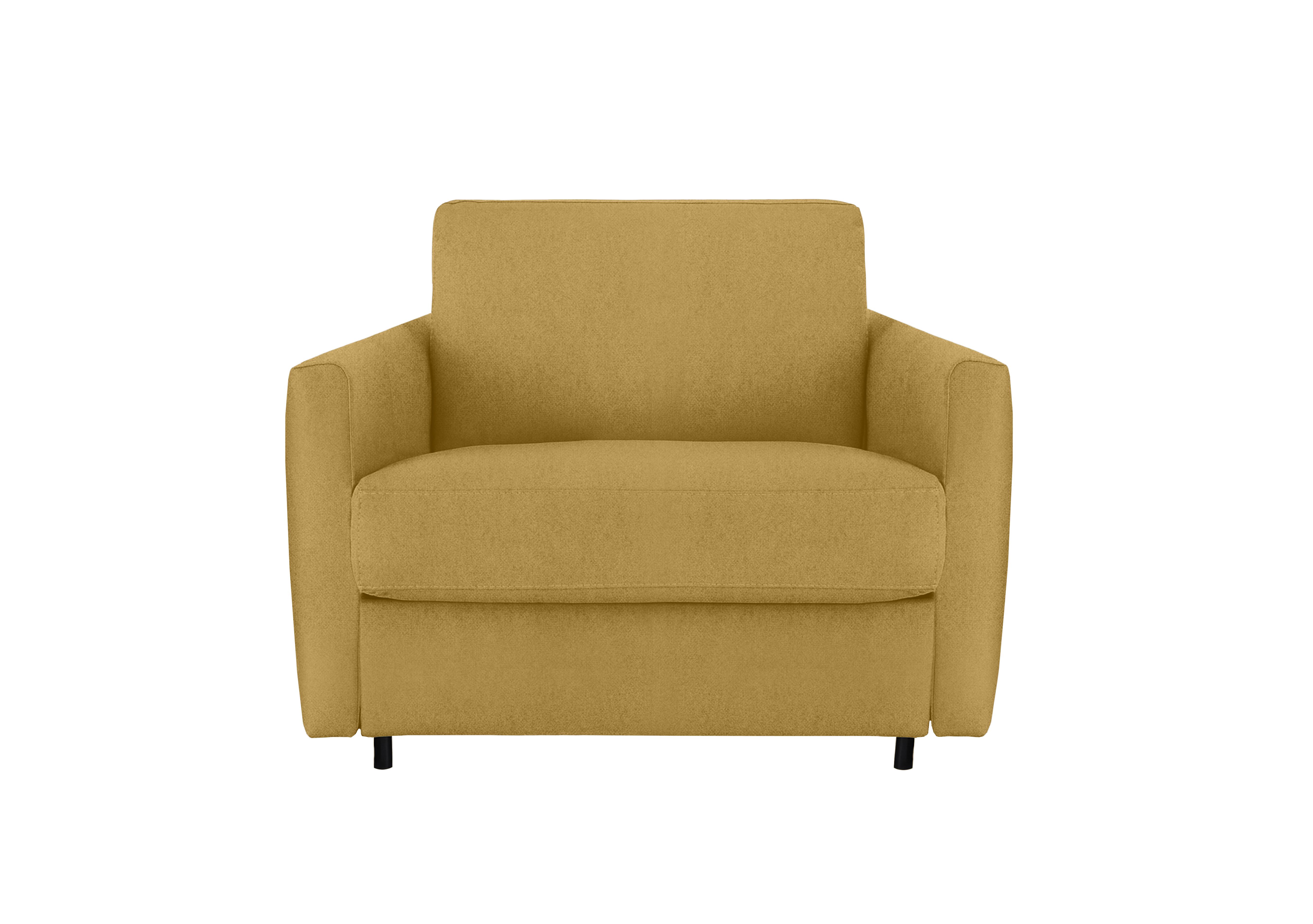 Alcova Fabric Chair Sofa Bed with Slim Arms in Fuente Mostaza on Furniture Village