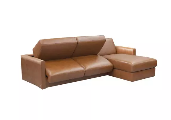 Leather sofa with storage discount