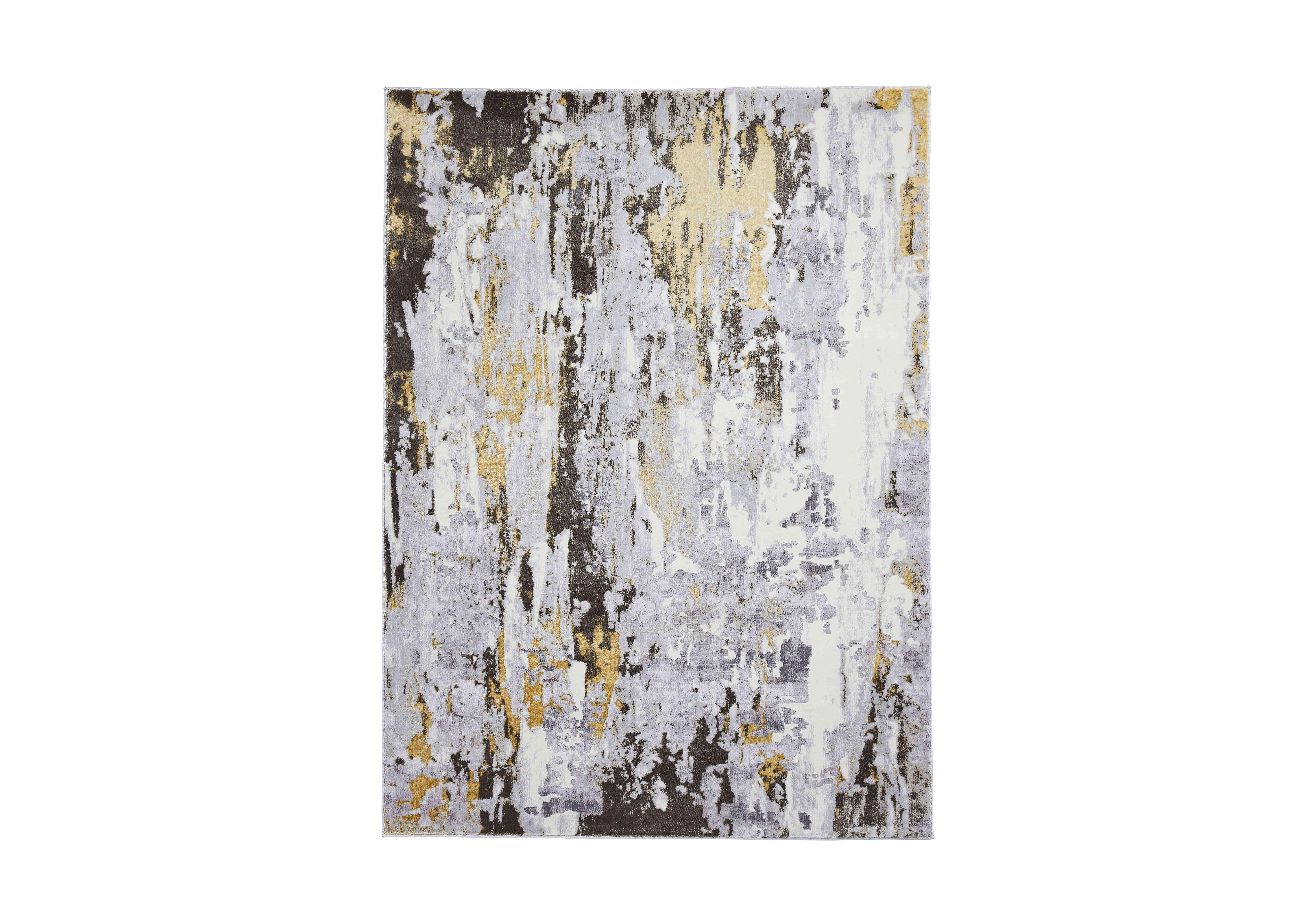 Apollo Rug in Grey/Gold on Furniture Village
