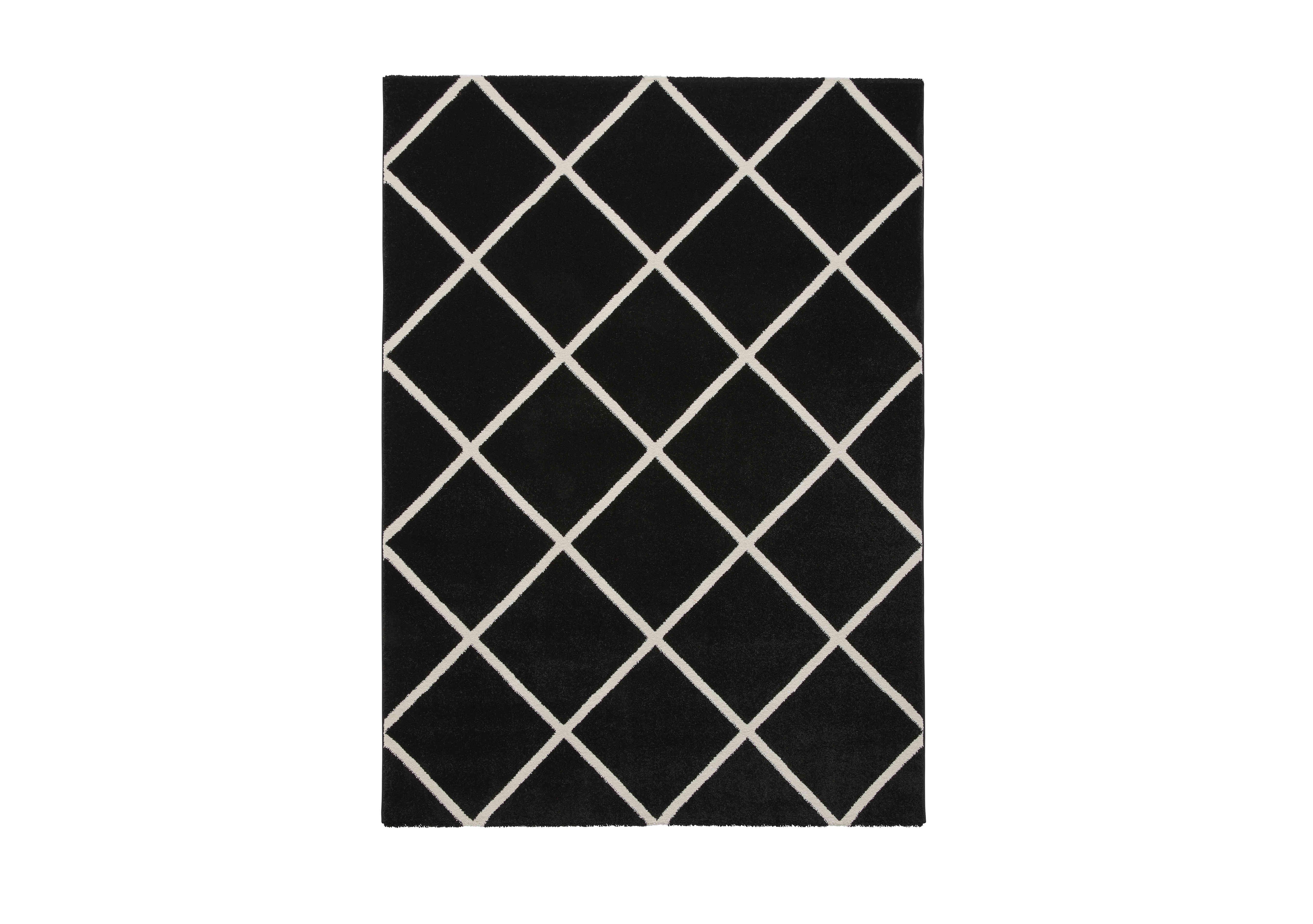 Boho Rug in Black & White on Furniture Village