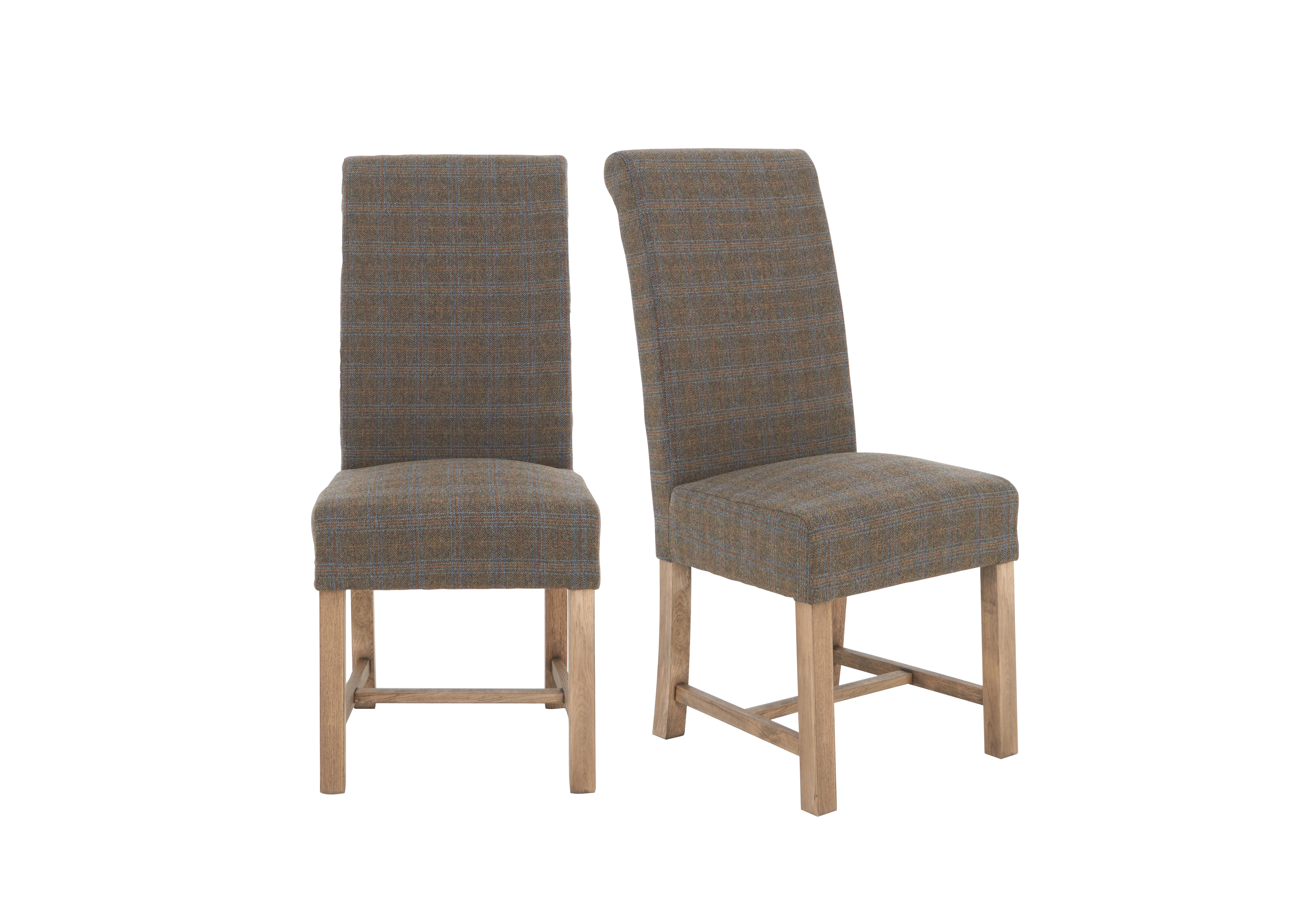 Hewitt Pair of Upholstered Dining Chair in New York Midnight on Furniture Village