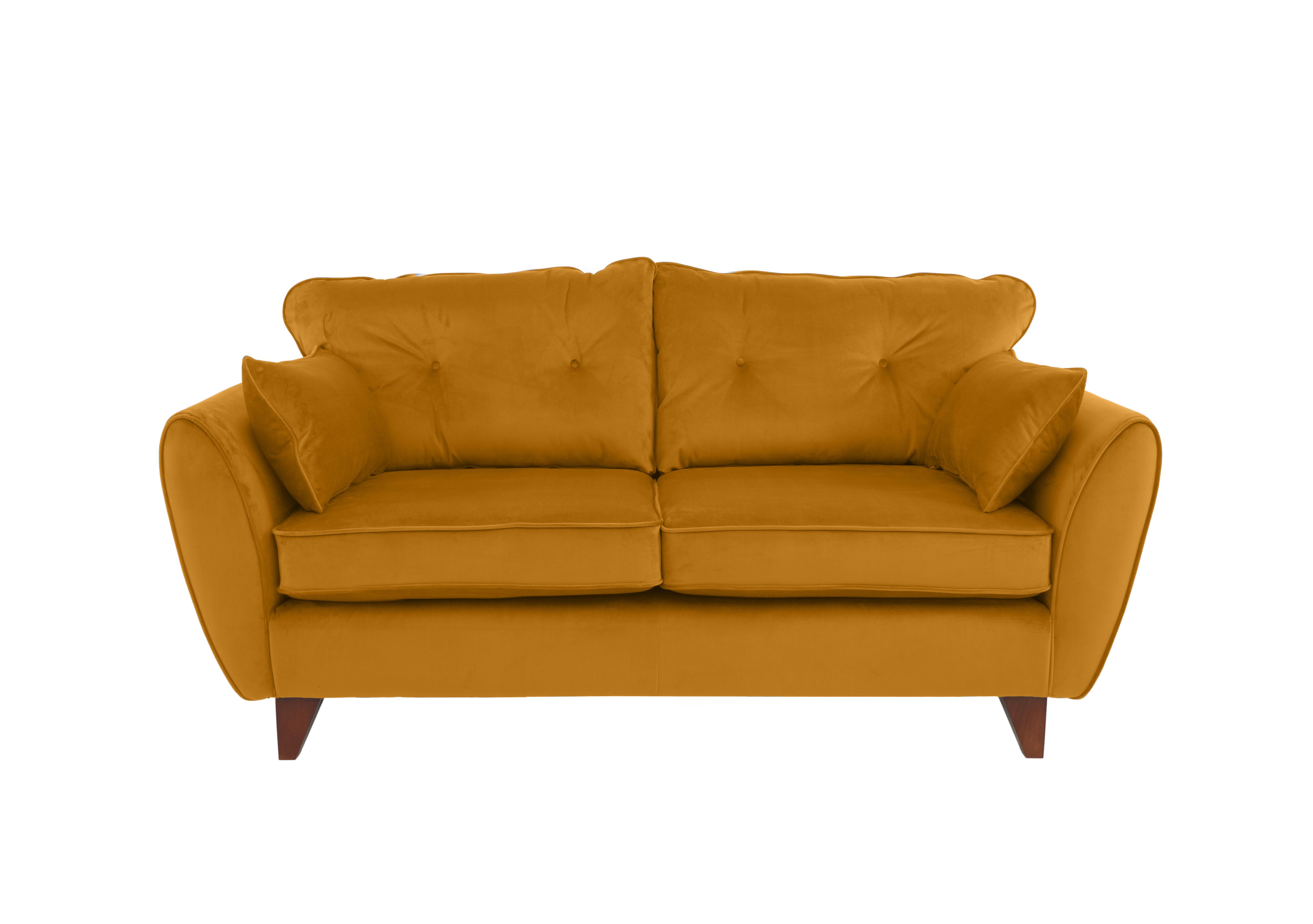 Felix 2 Seater Fabric Sofa in Mustard on Furniture Village