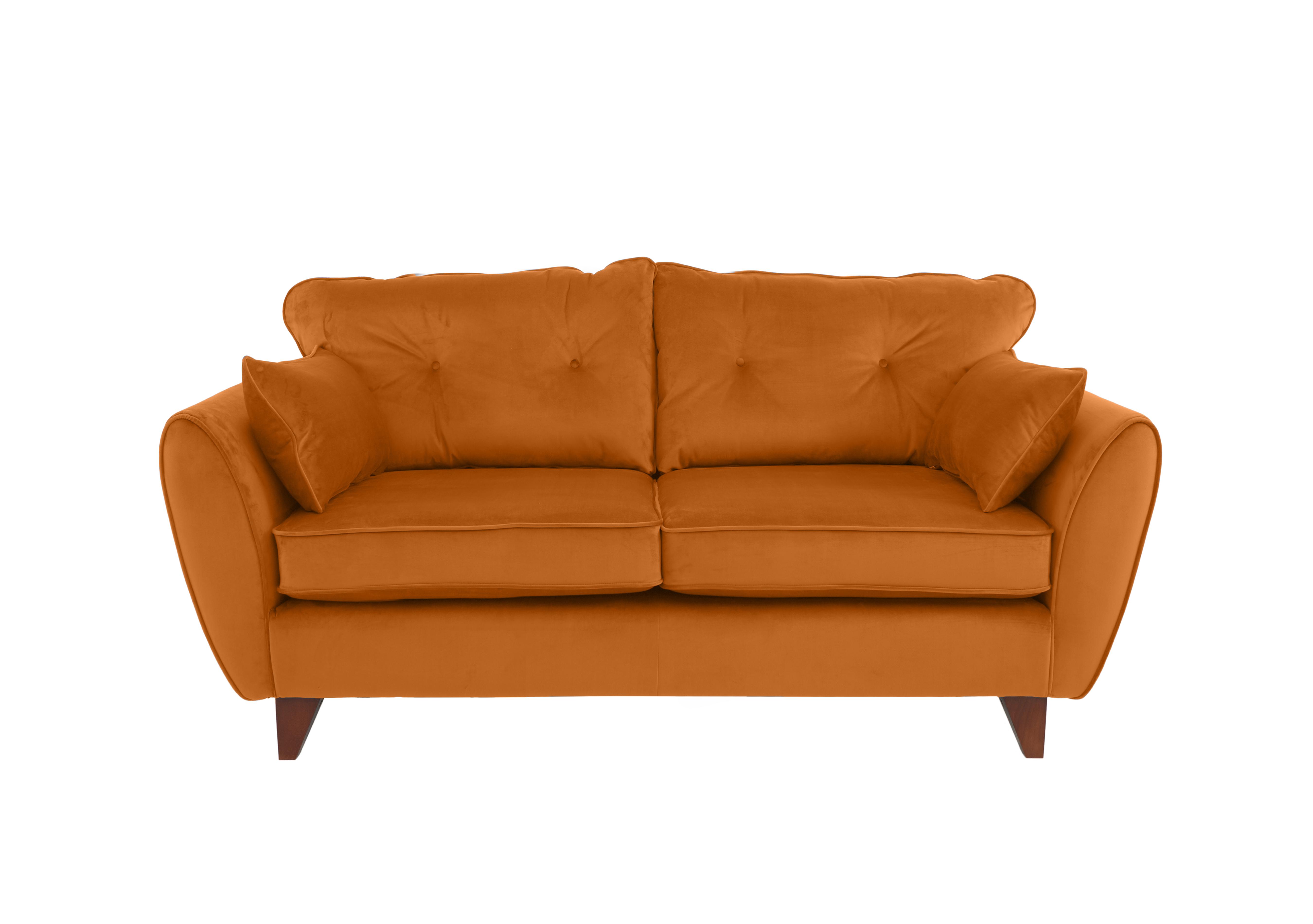 Felix 2 Seater Fabric Sofa in Orange on Furniture Village