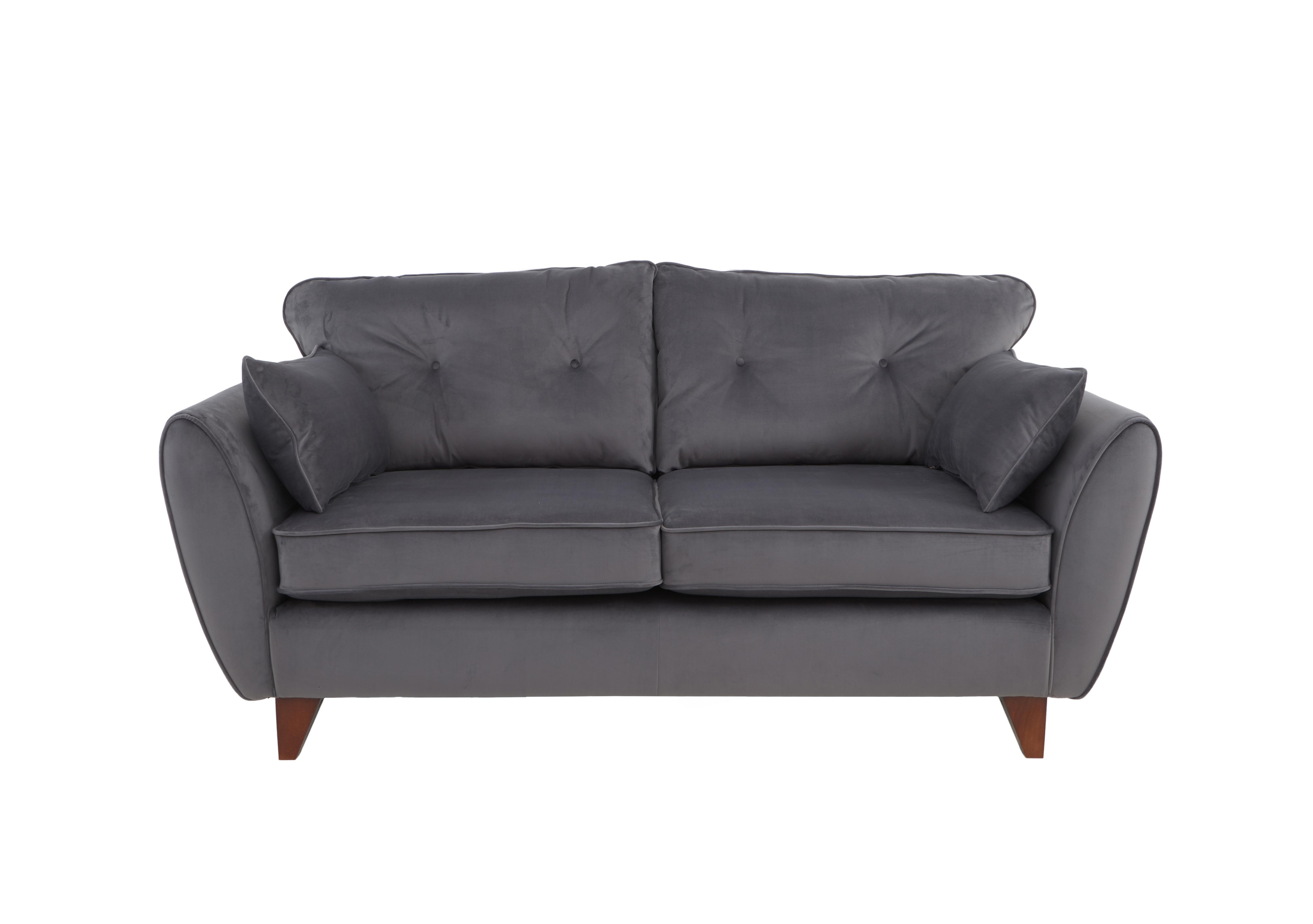 Felix 2 Seater Fabric Sofa in Steel on Furniture Village