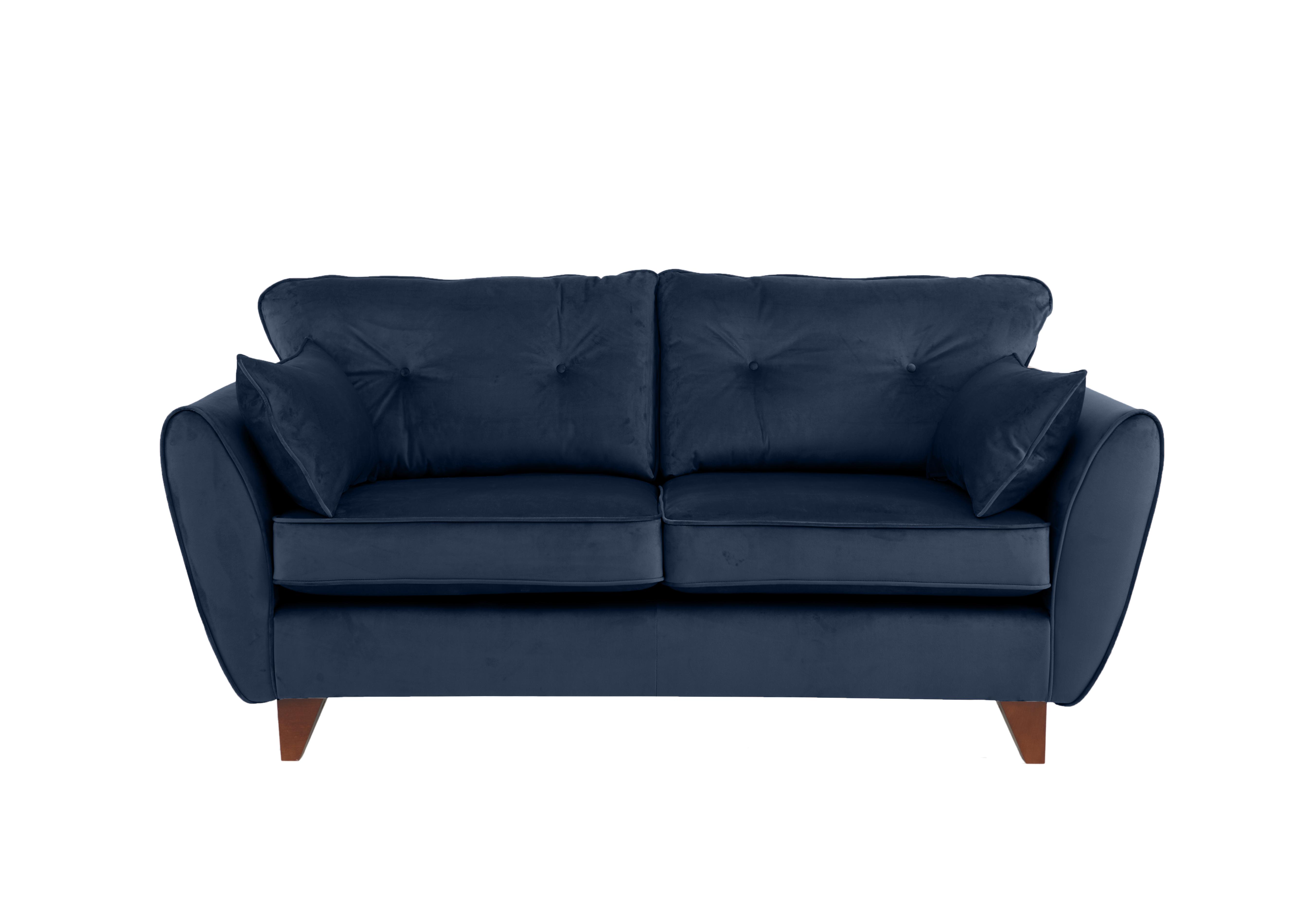 Felix 3 Seater Fabric Sofa in Navy on Furniture Village