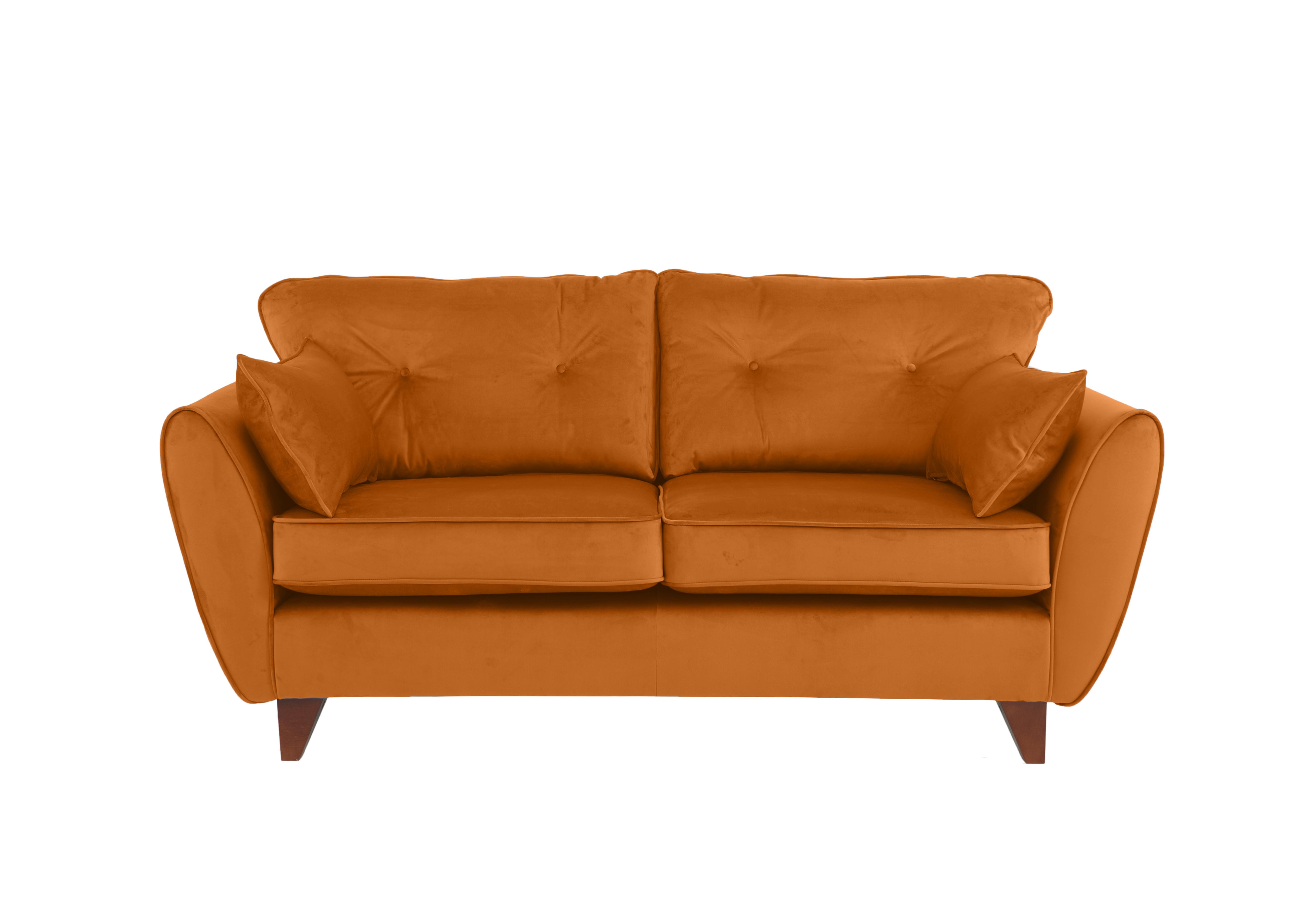Felix 3 Seater Fabric Sofa in Orange on Furniture Village
