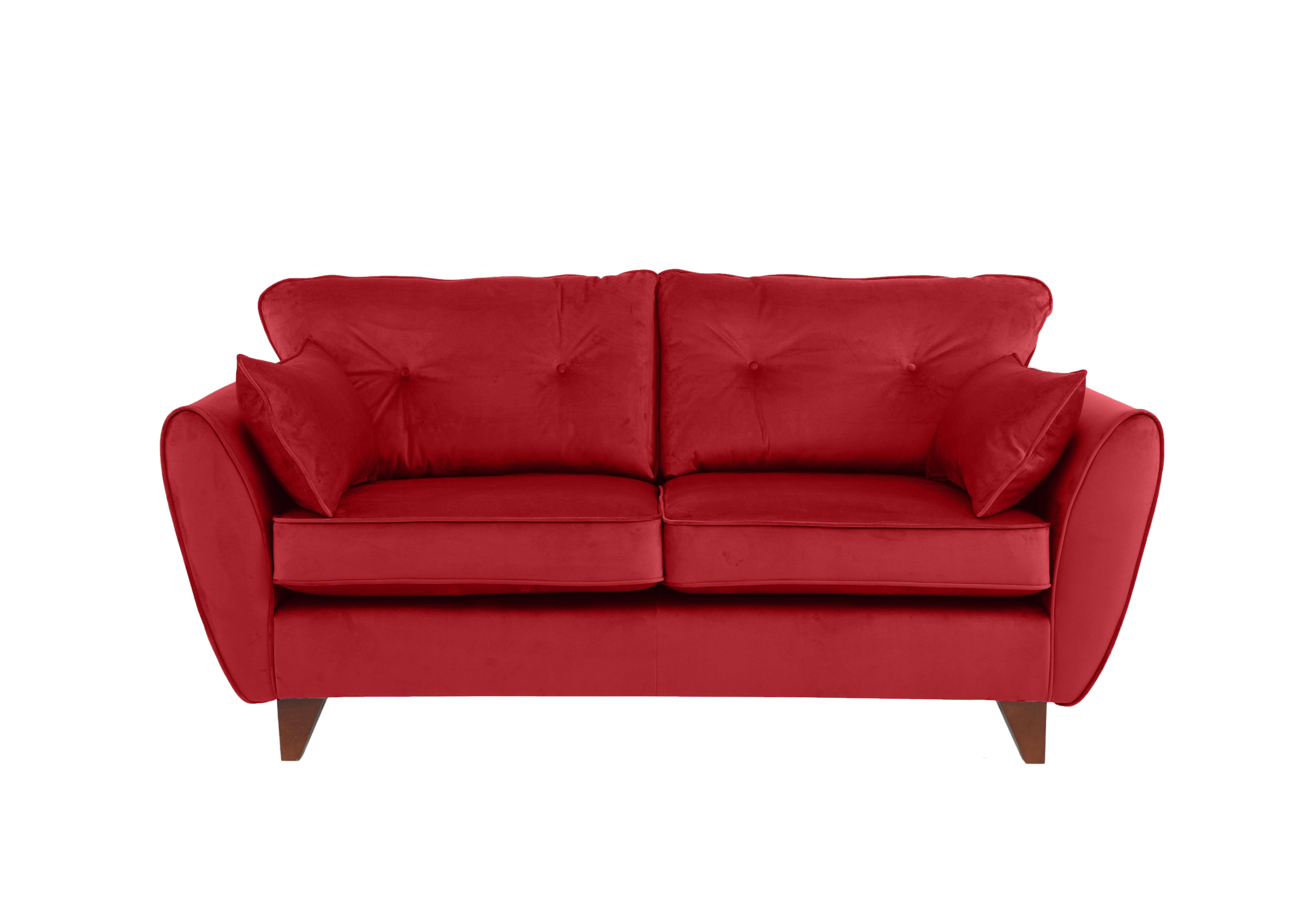 Felix 3 Seater Fabric Sofa in Red on Furniture Village