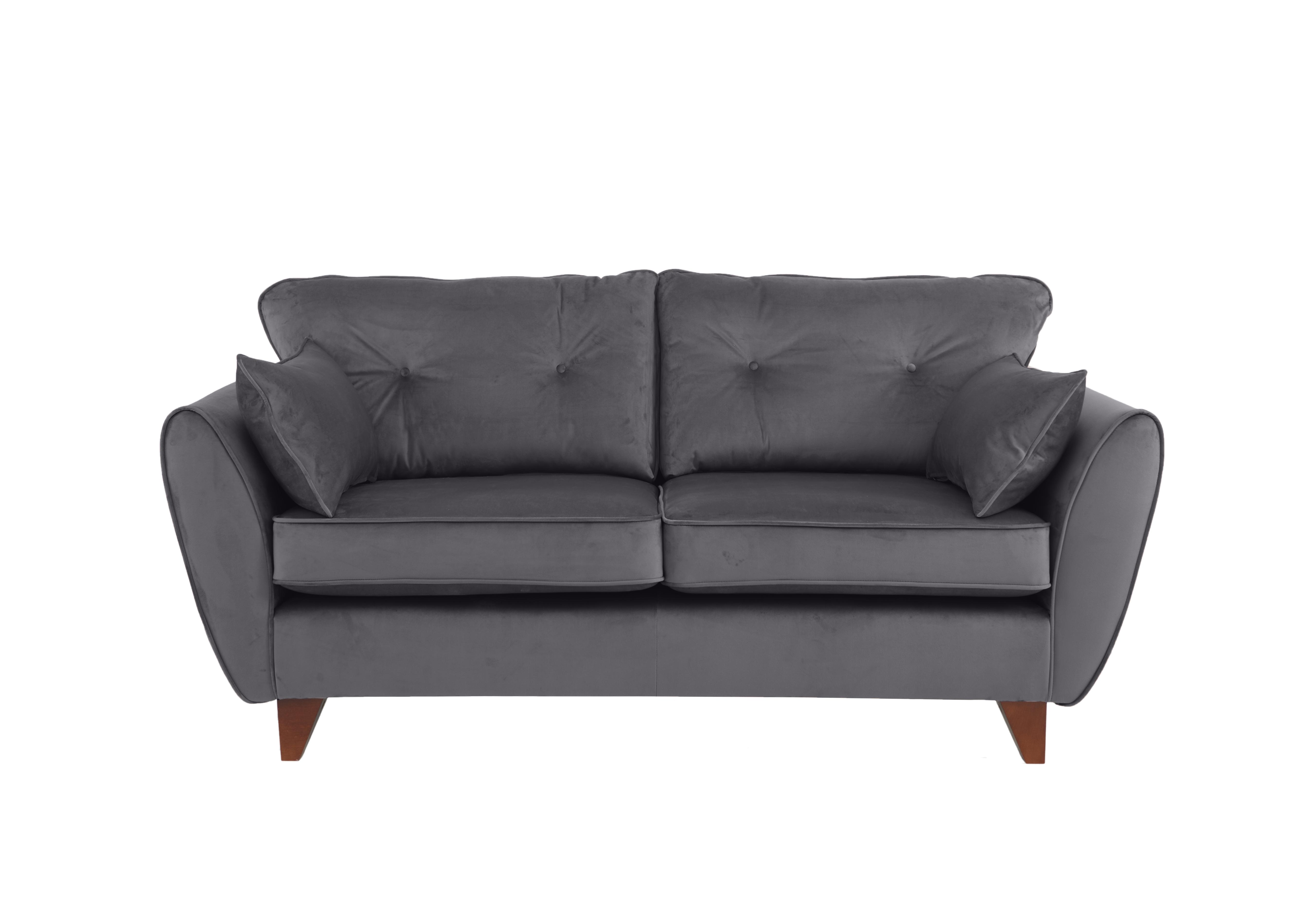 Felix 3 Seater Fabric Sofa in Steel on Furniture Village