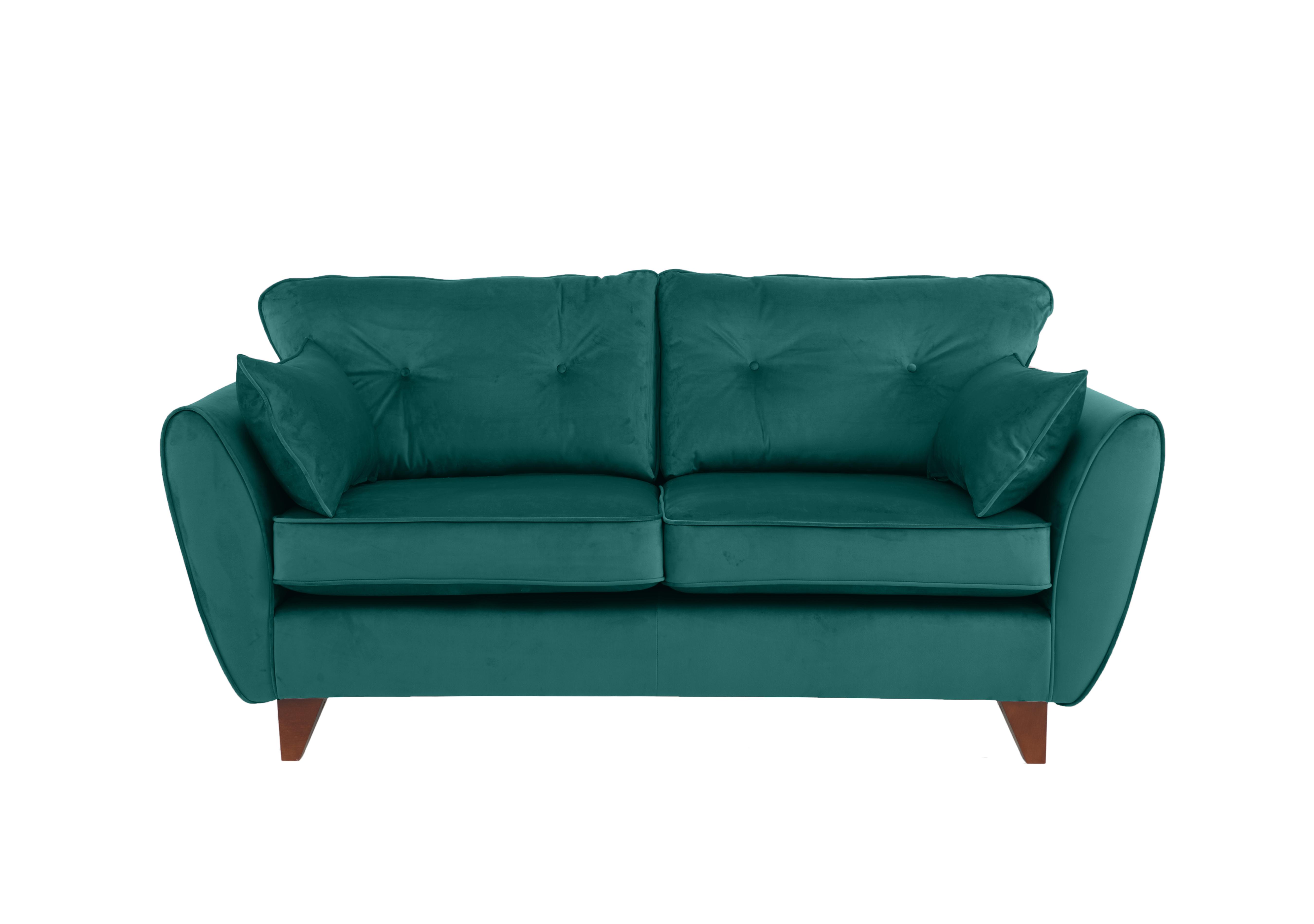 Felix 3 Seater Fabric Sofa in Teal on Furniture Village