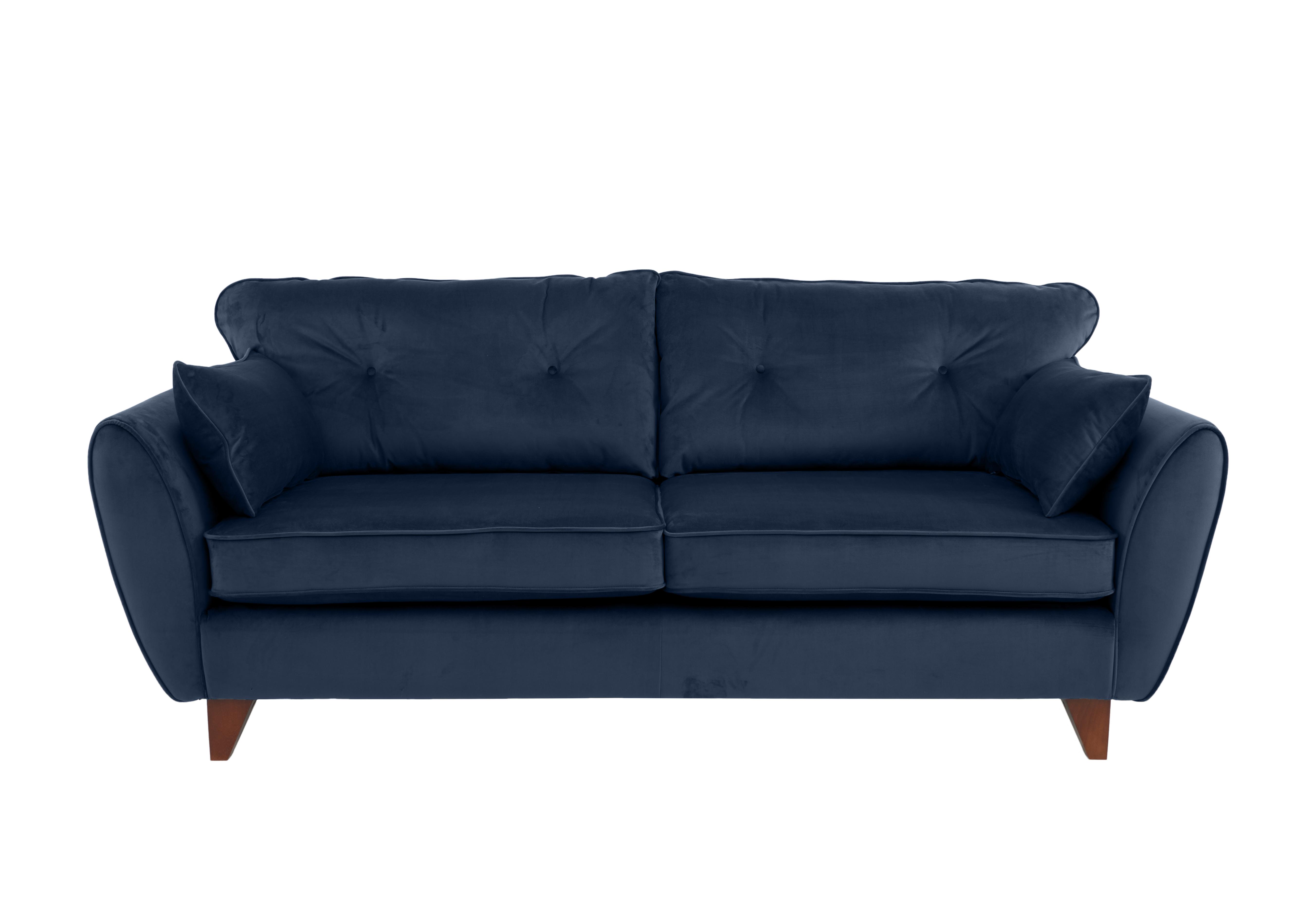 Felix 4 Seater Fabric Sofa in Navy on Furniture Village