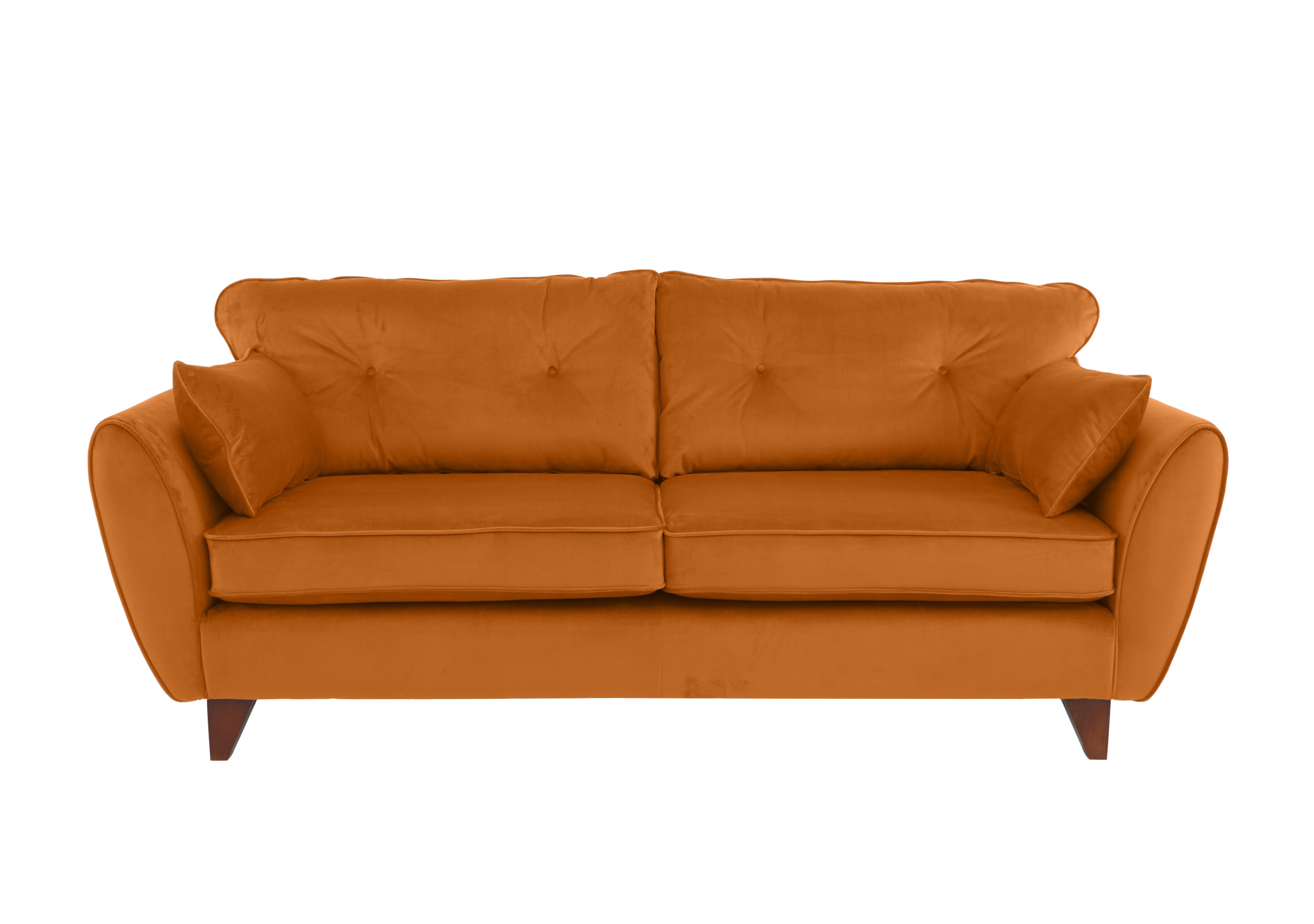 Felix 4 Seater Fabric Sofa in Orange on Furniture Village