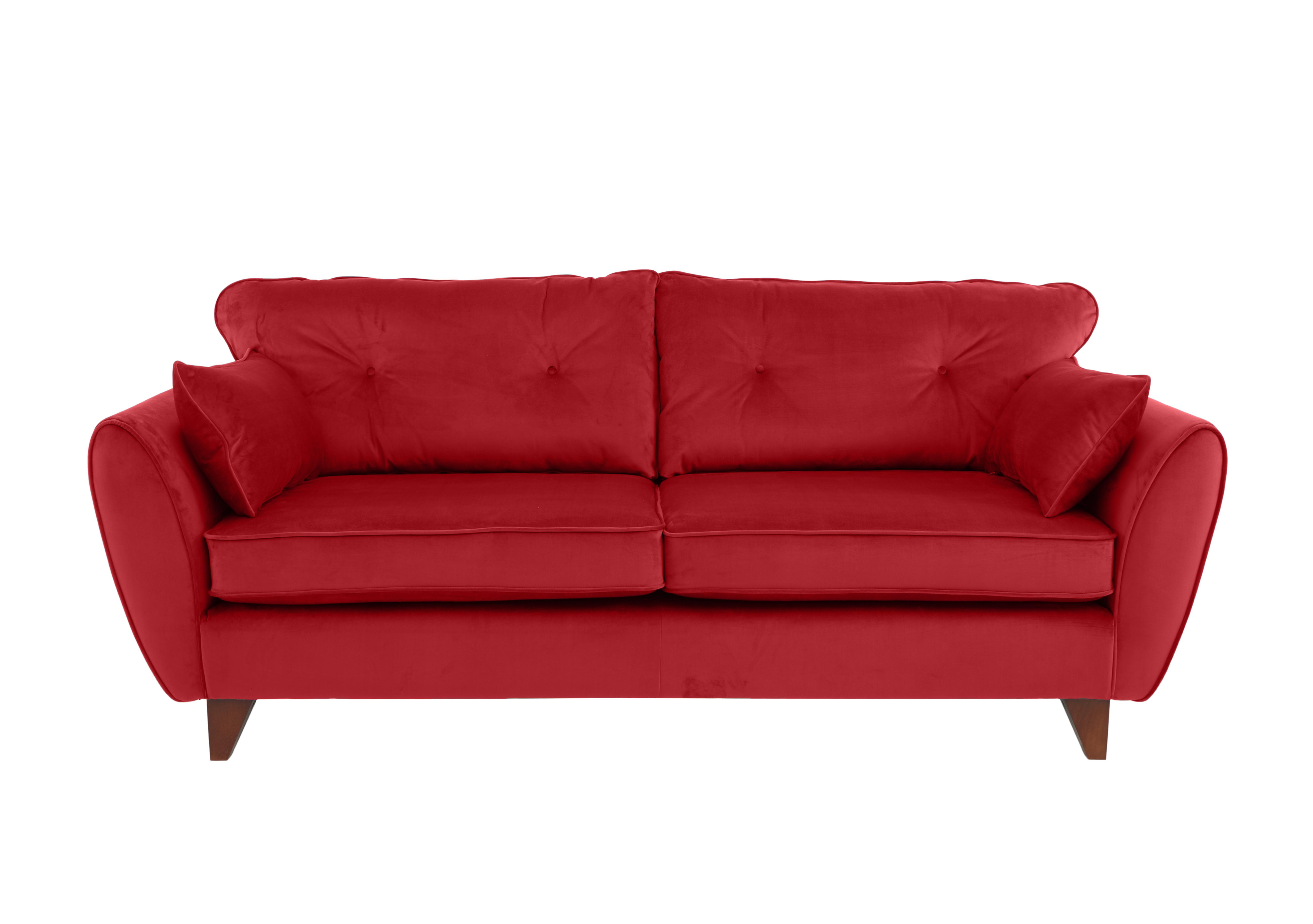 Felix 4 Seater Fabric Sofa in Red on Furniture Village