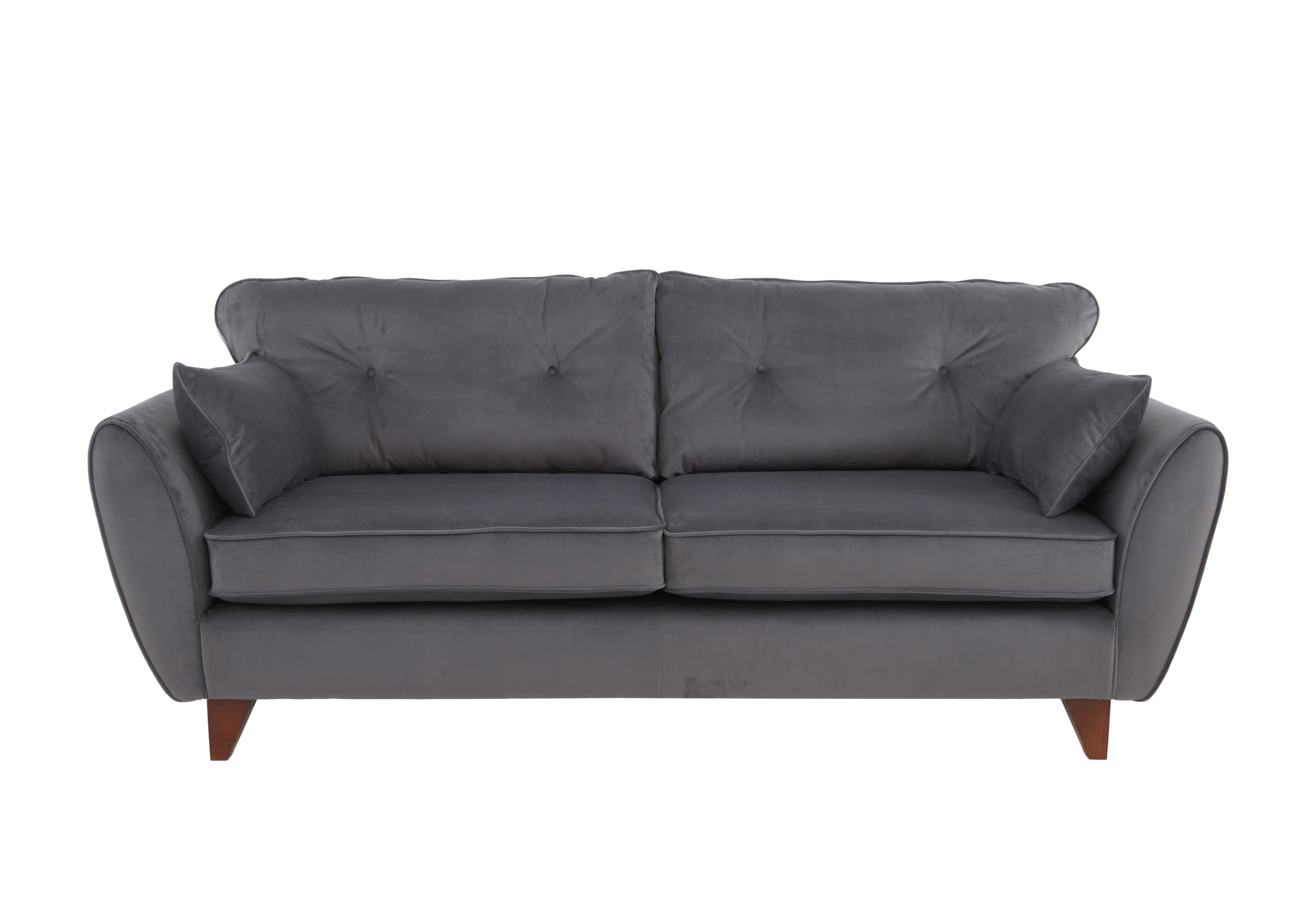 Felix 4 Seater Fabric Sofa in Steel on Furniture Village