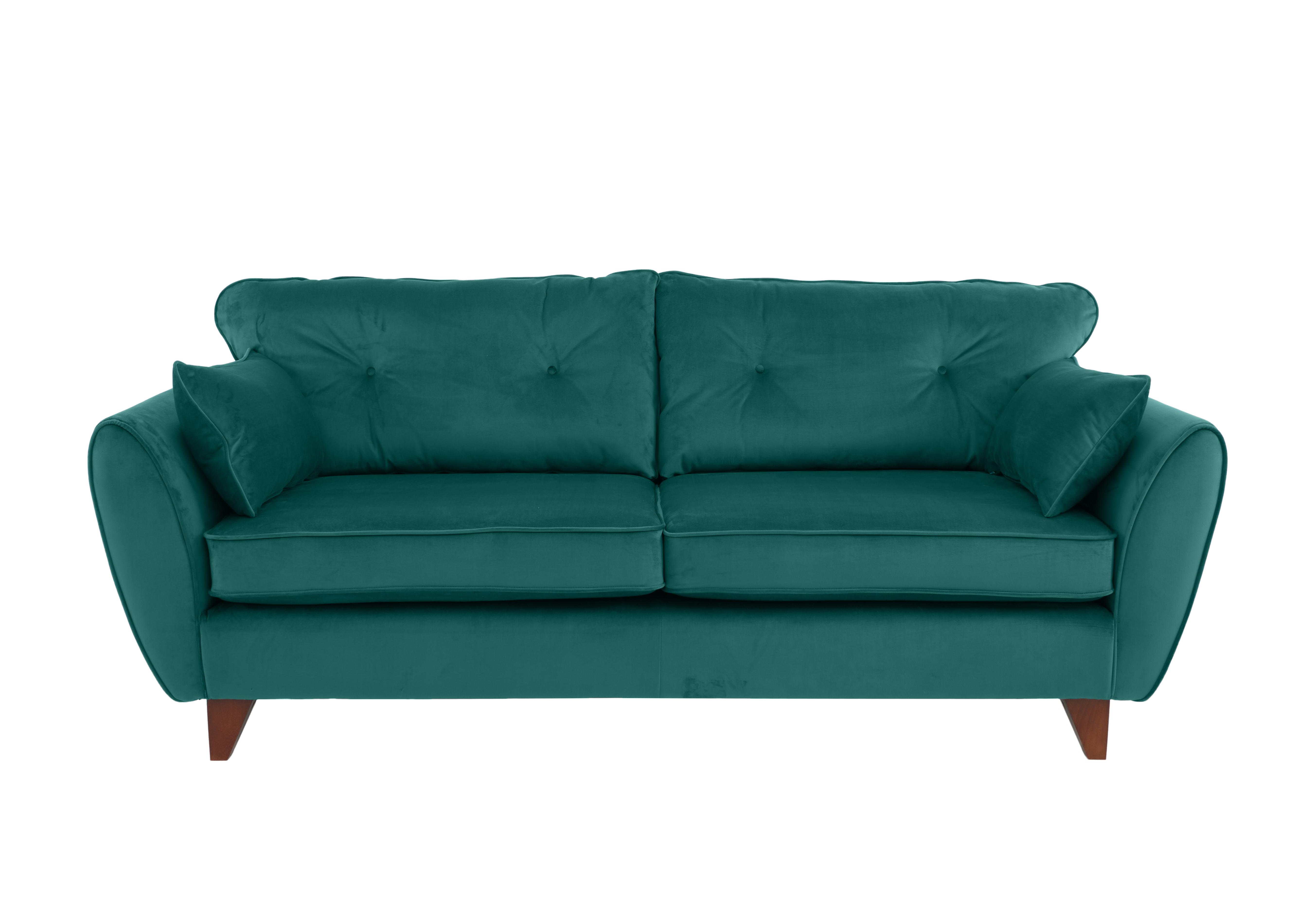Felix 4 Seater Fabric Sofa in Teal on Furniture Village