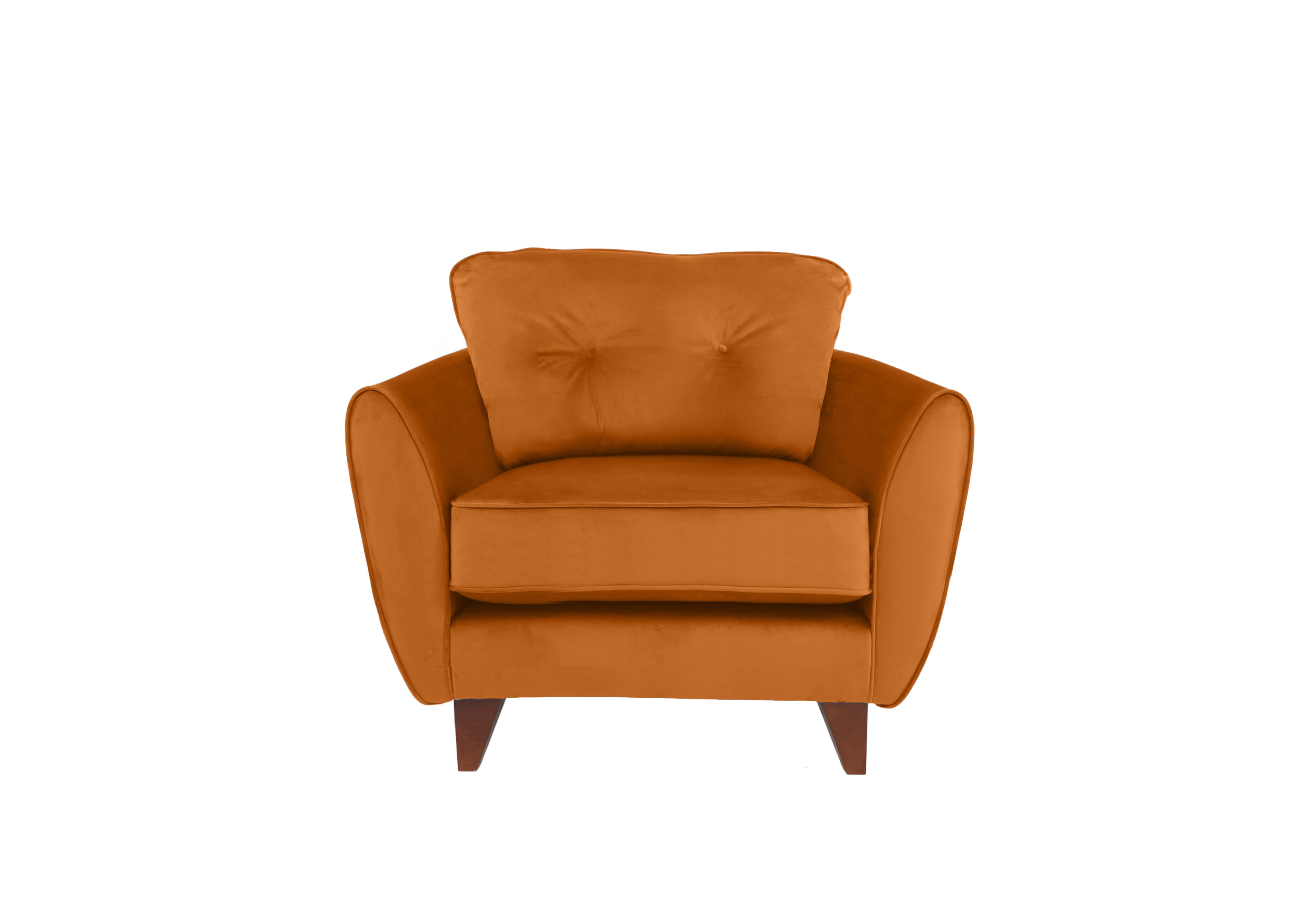 Felix Fabric Armchair in Orange on Furniture Village