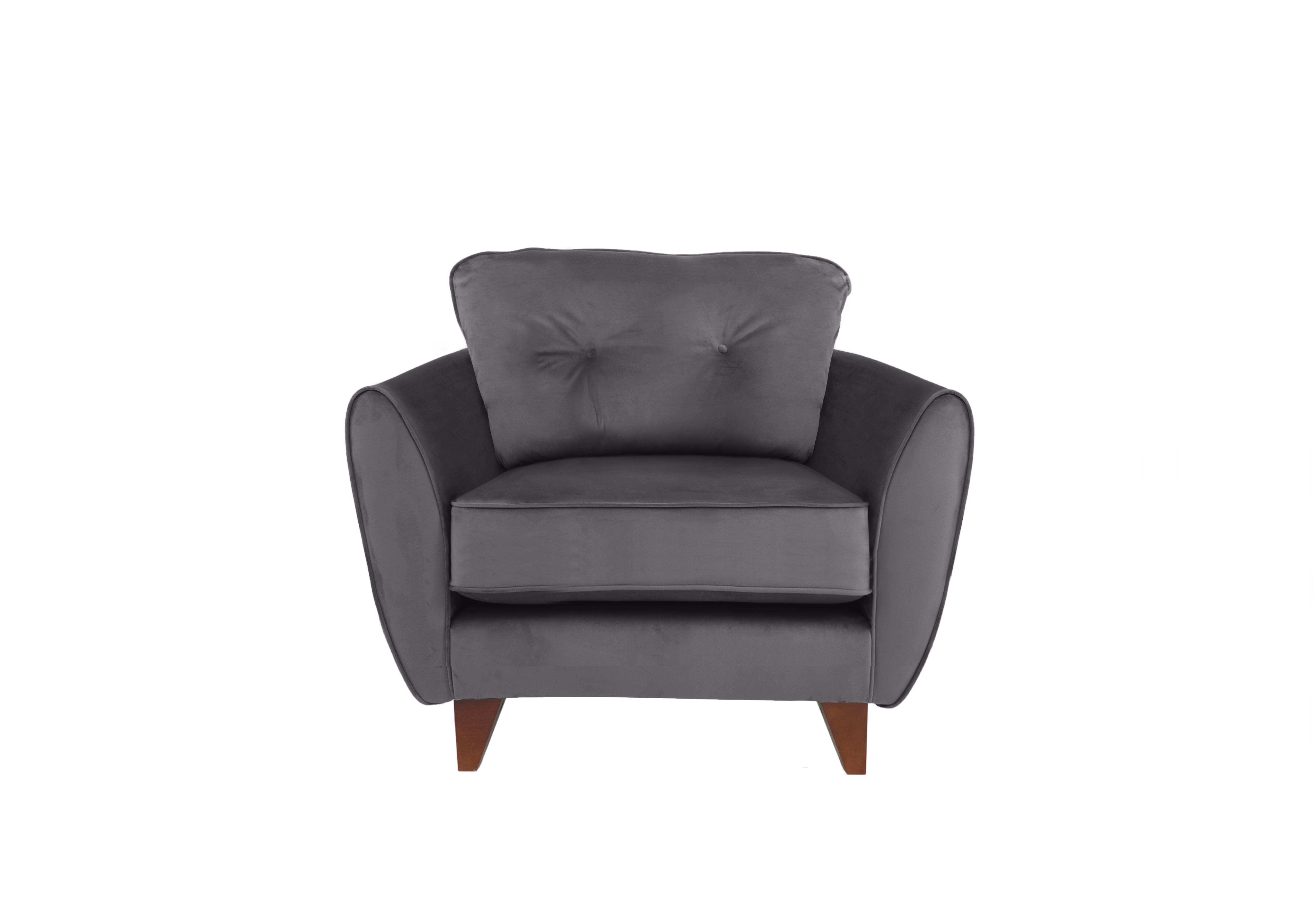 Felix Fabric Armchair in Steel on Furniture Village