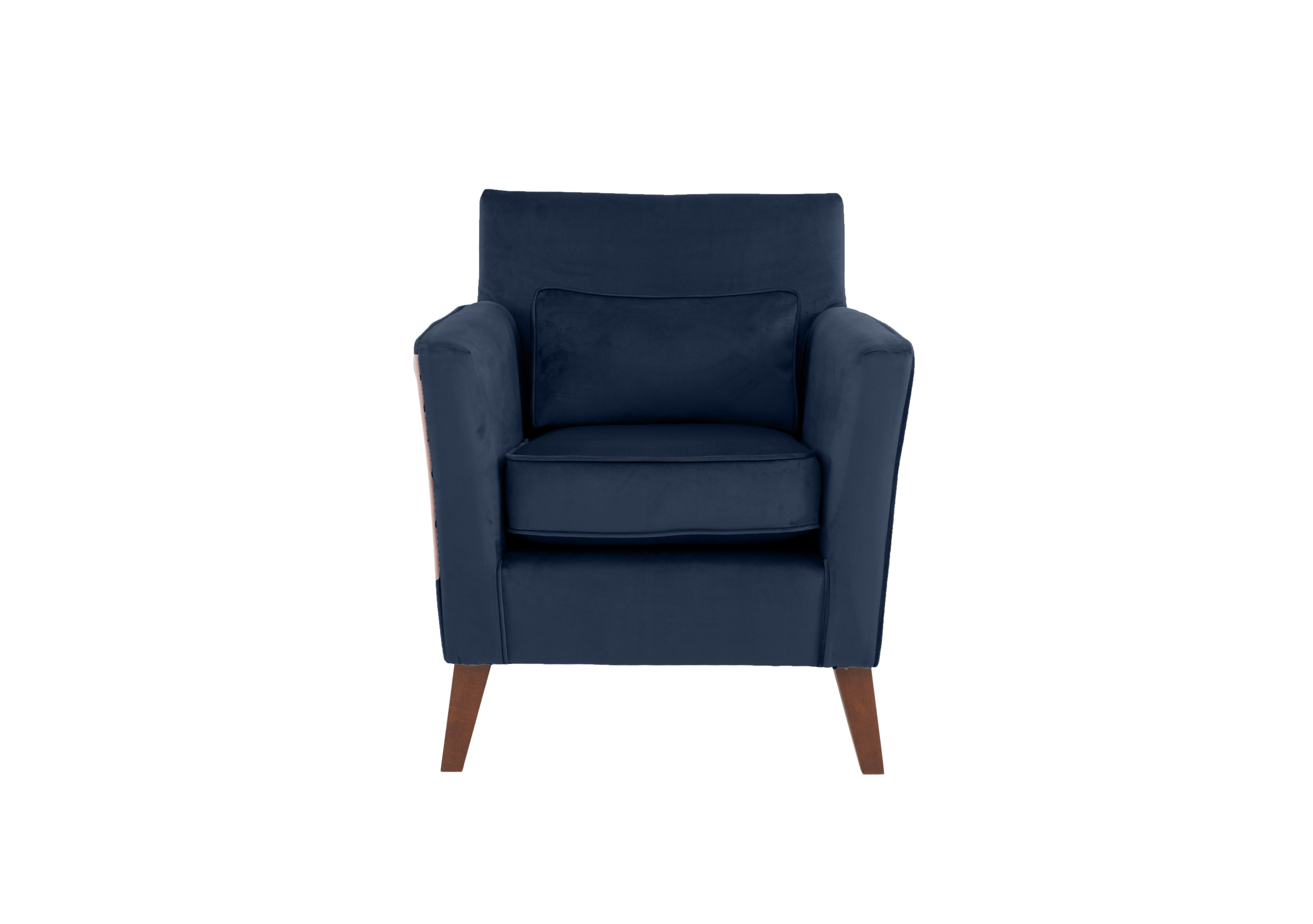 Felix Fabric Accent Chair in Navy on Furniture Village