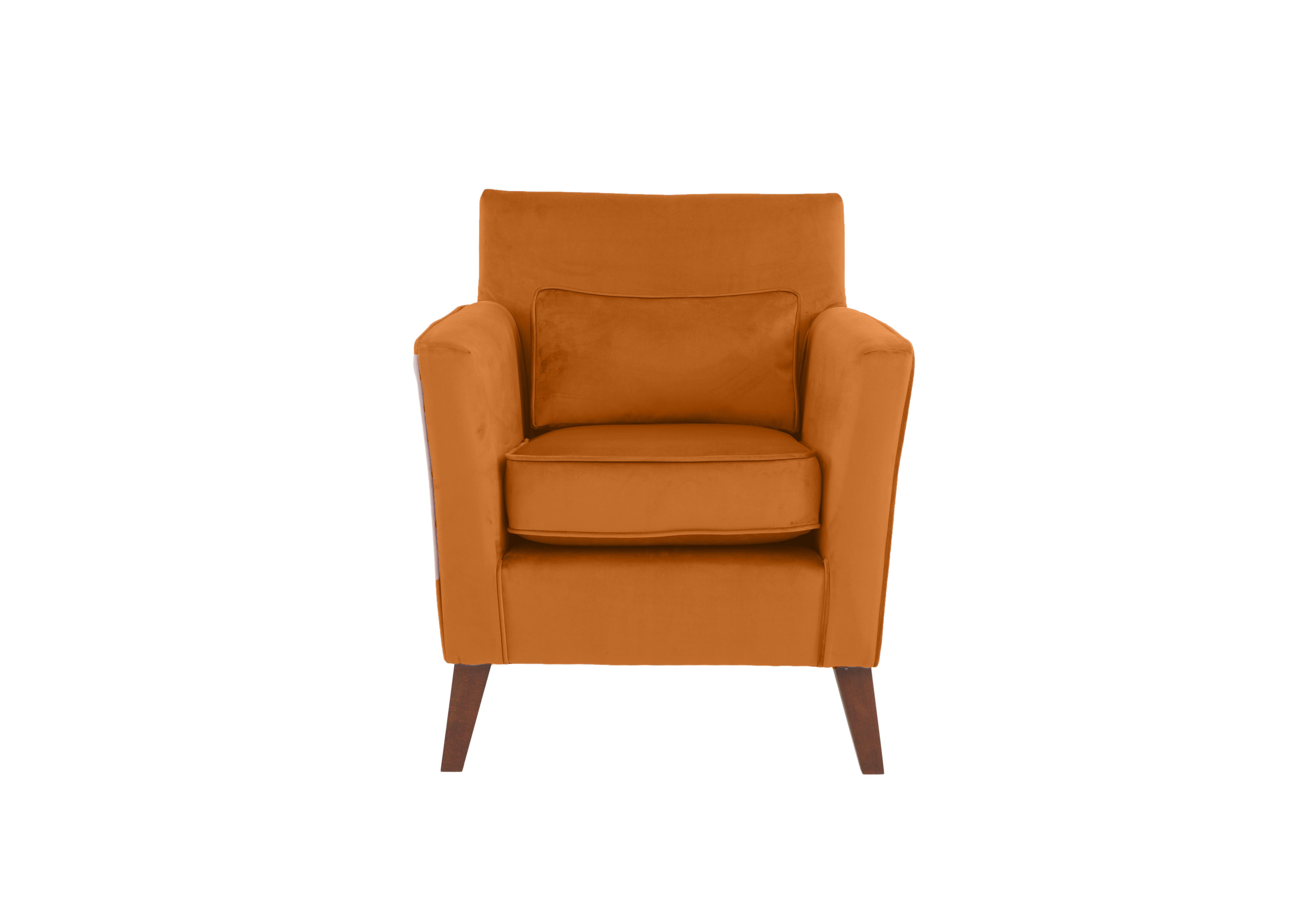 Felix Fabric Accent Chair in Orange on Furniture Village