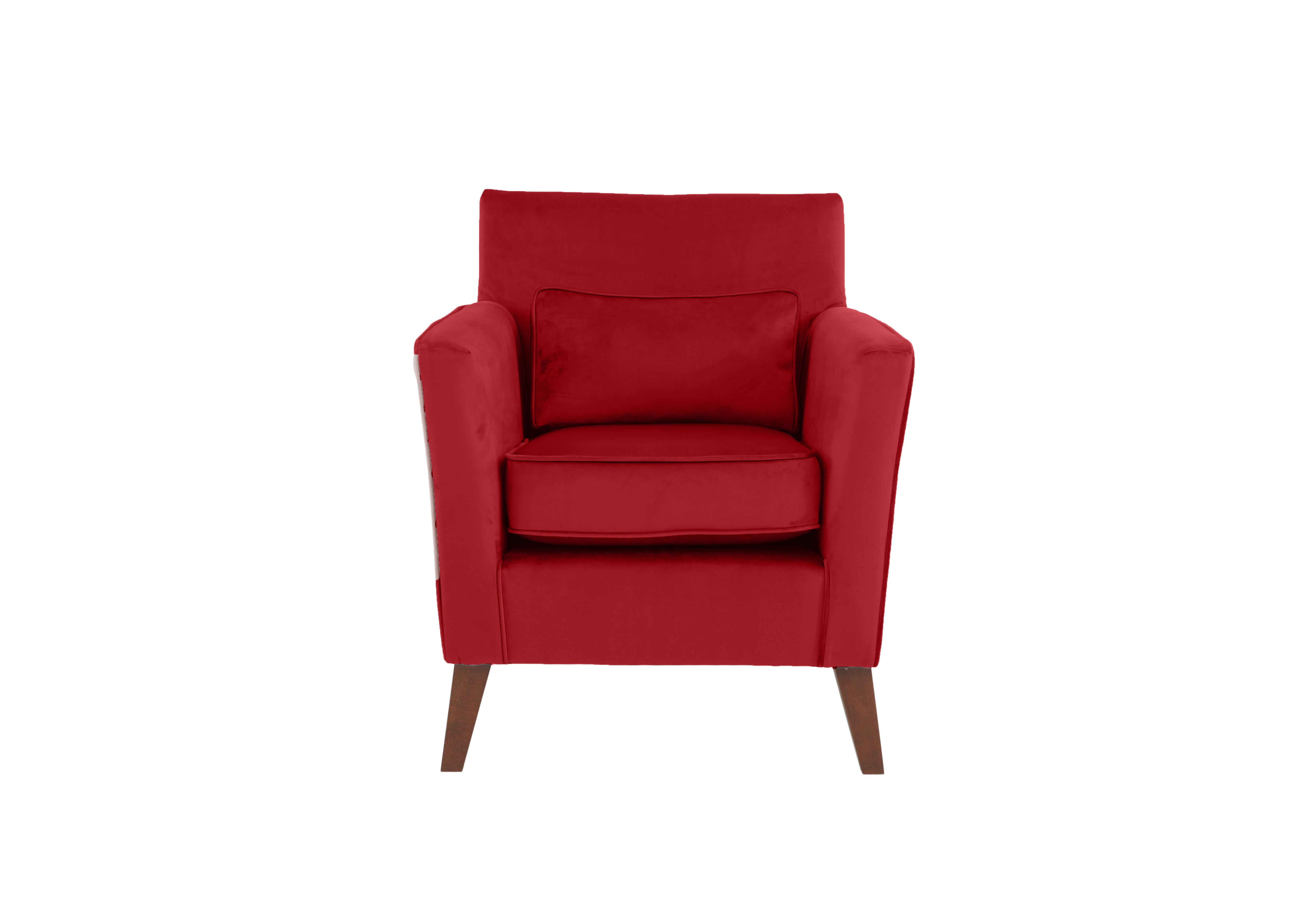 Felix Fabric Accent Chair in Red on Furniture Village