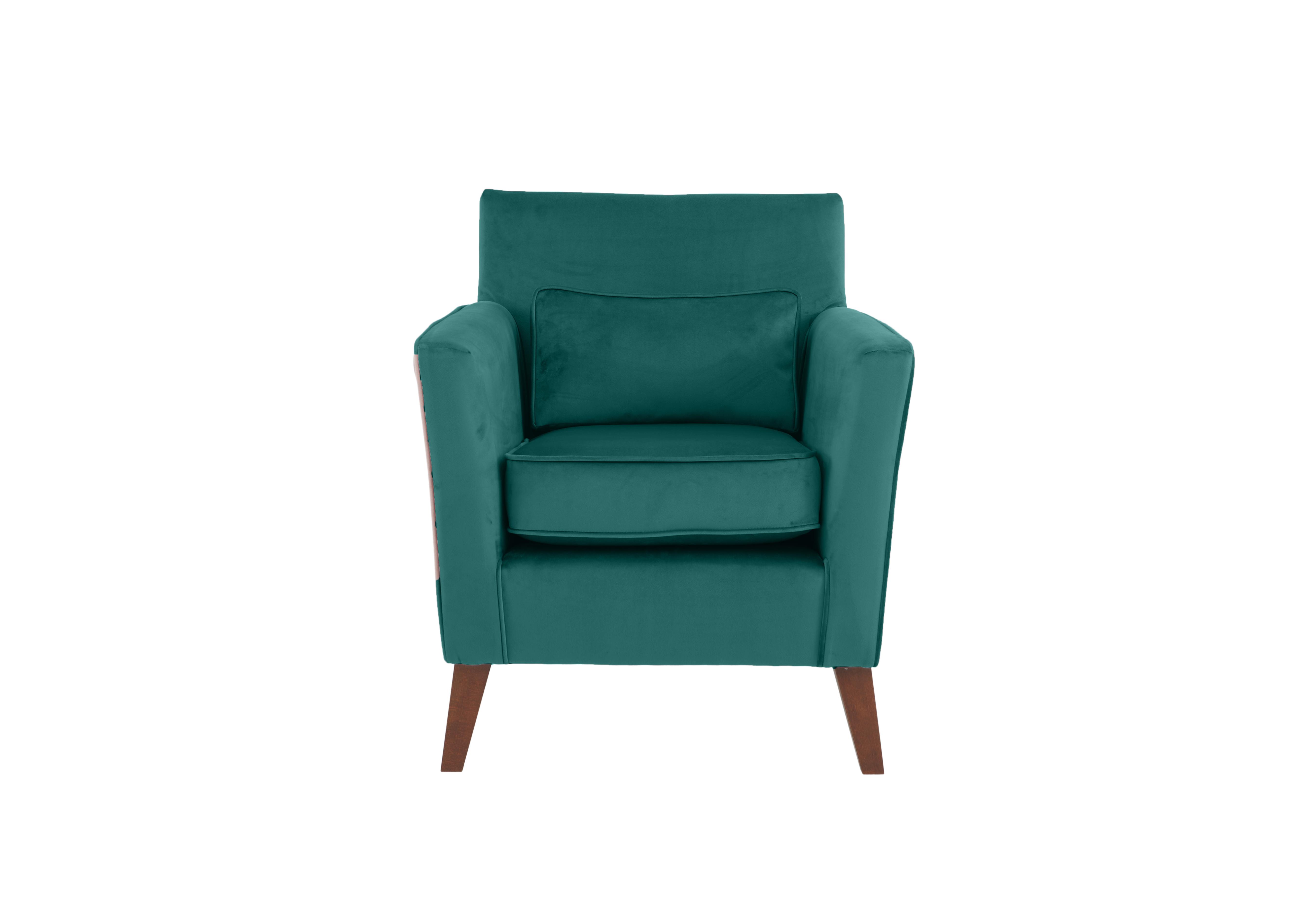 Felix Fabric Accent Chair in Teal on Furniture Village