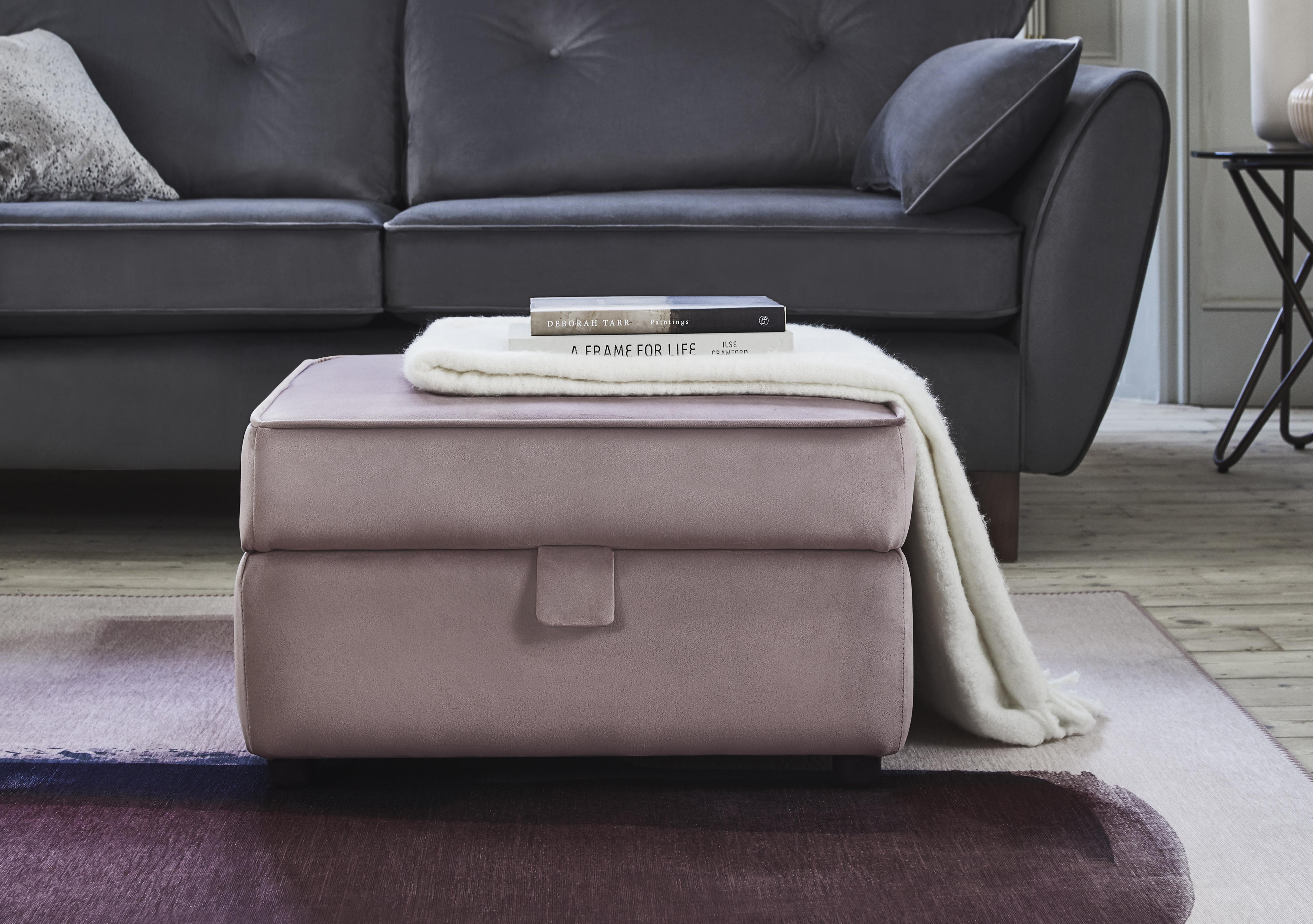 Felix Fabric Storage Footstool in  on Furniture Village