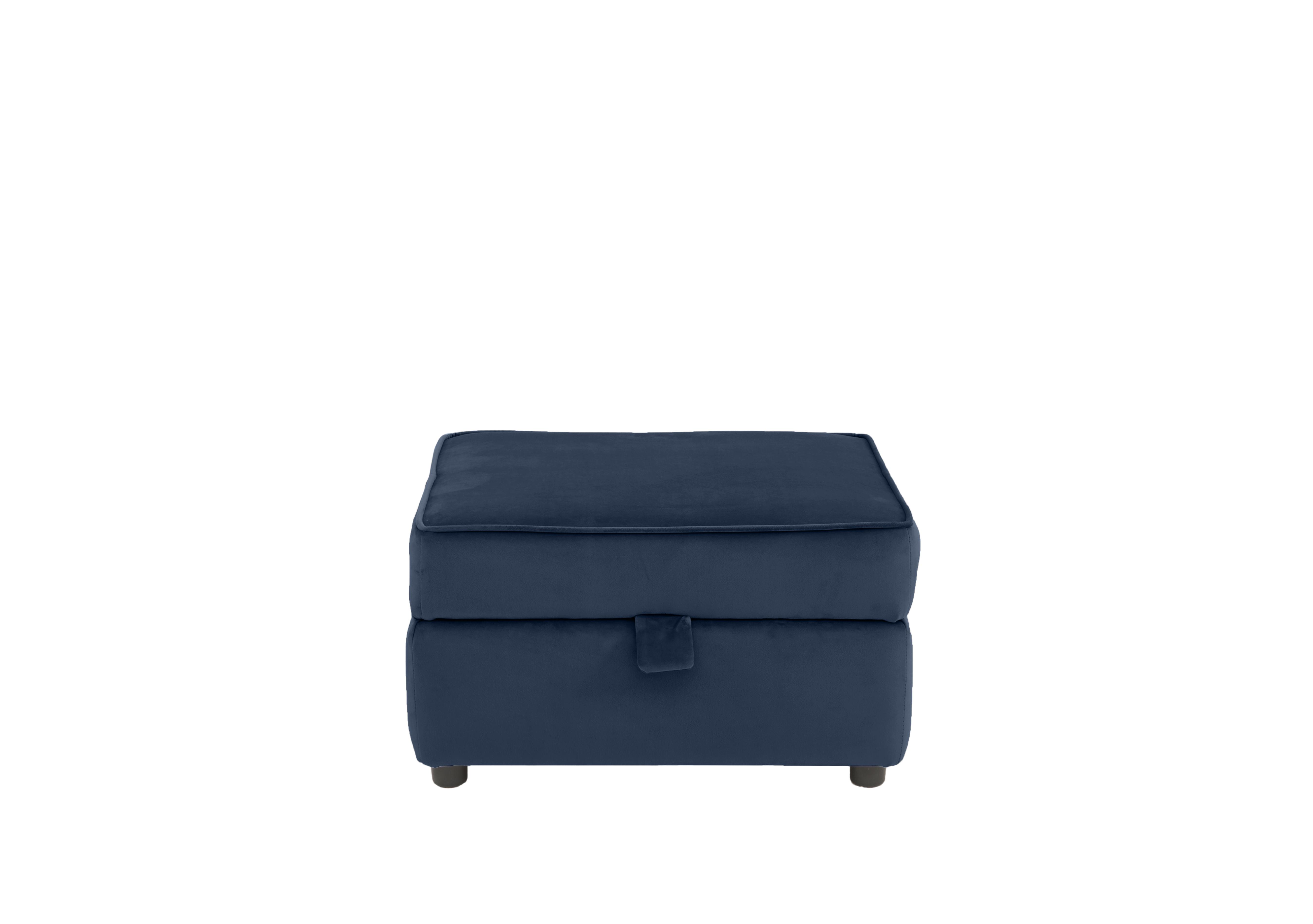 Felix Fabric Storage Footstool in Navy on Furniture Village