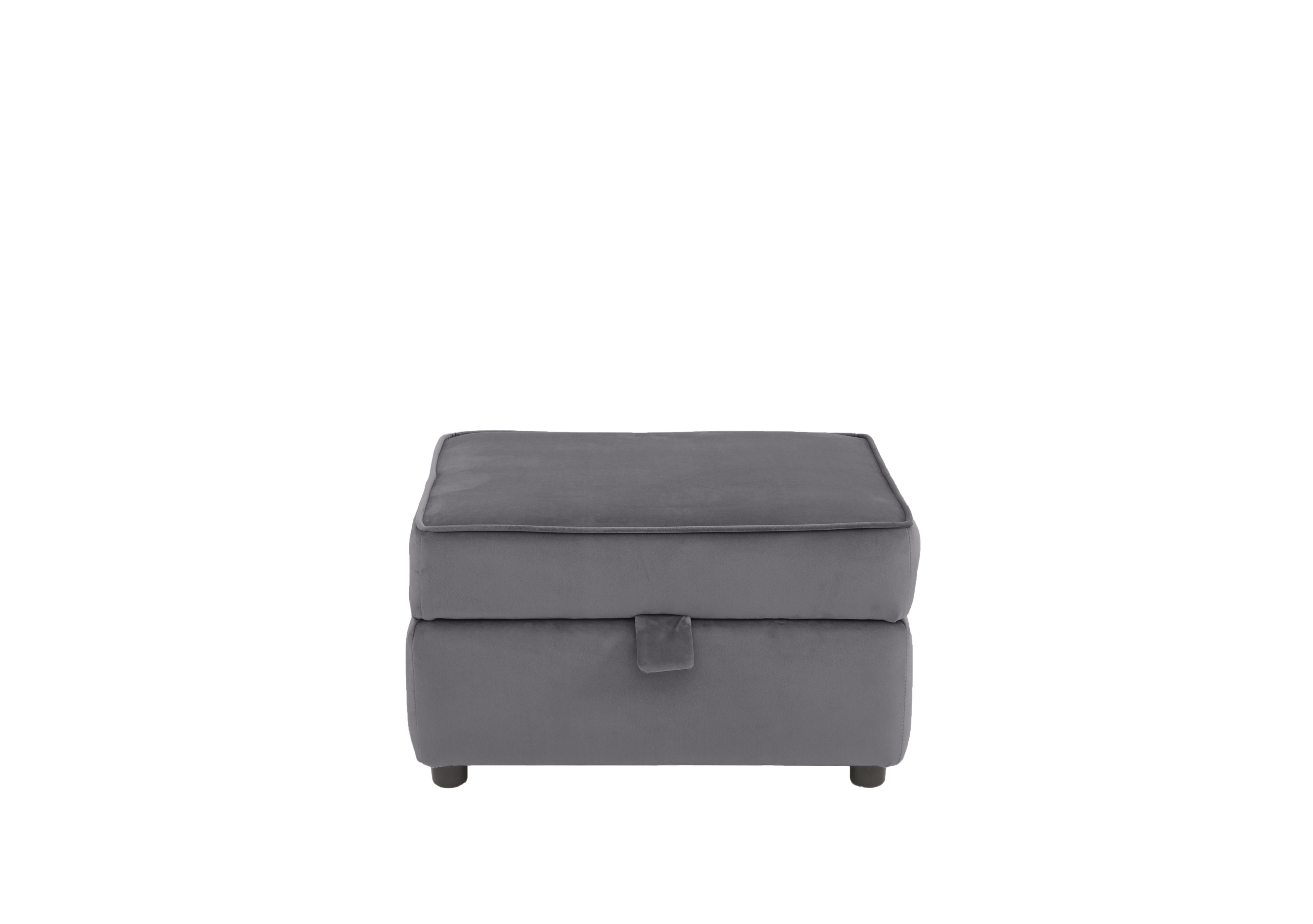 Felix Fabric Storage Footstool in Steel on Furniture Village