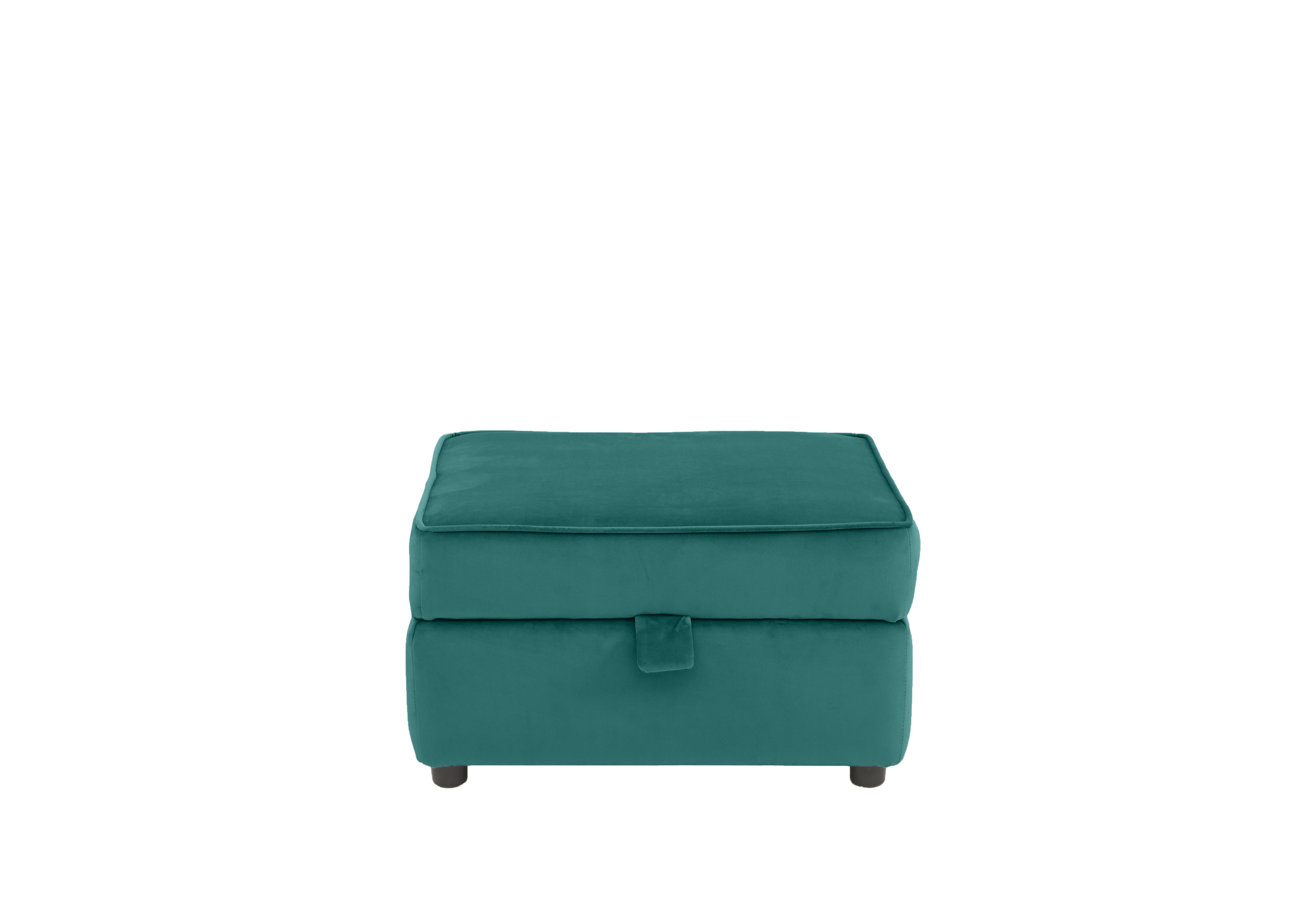 Felix Fabric Storage Footstool in Teal on Furniture Village