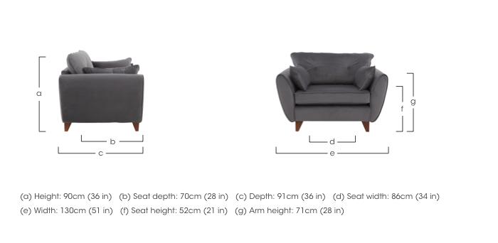 Felix Fabric Cuddle Chair in  on Furniture Village