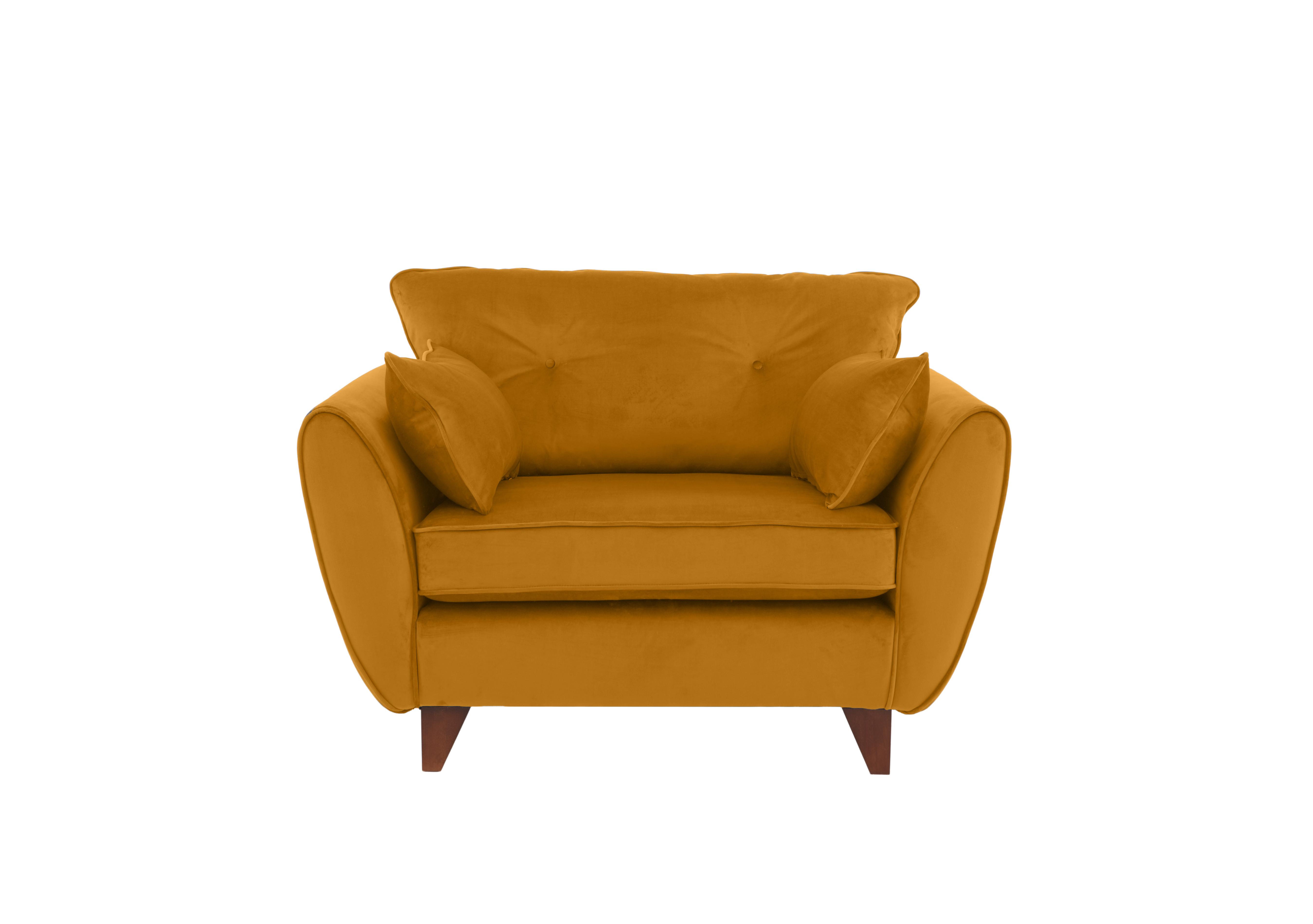 Felix Fabric Cuddle Chair in Mustard on Furniture Village