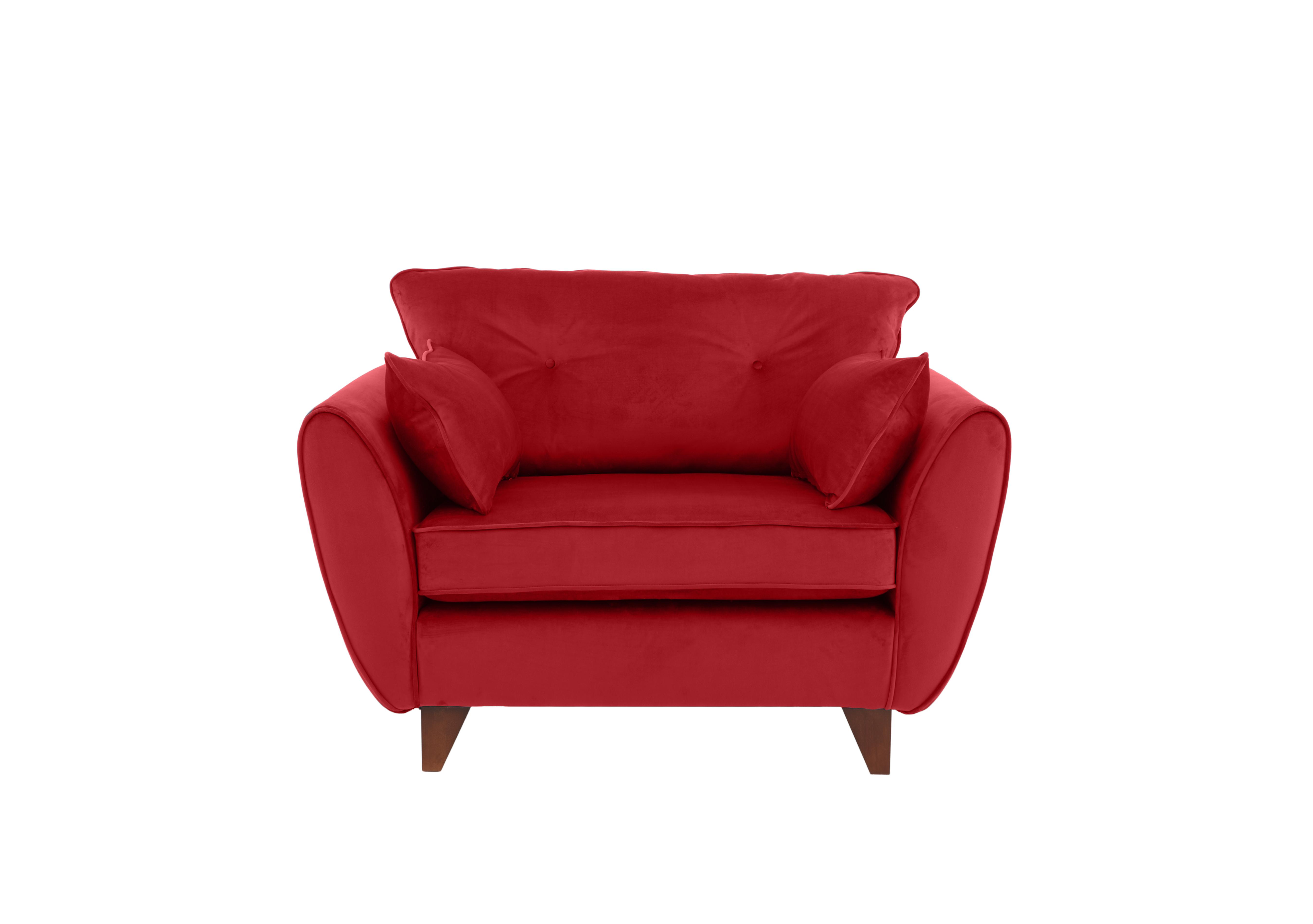 Felix Fabric Cuddle Chair in Red on Furniture Village