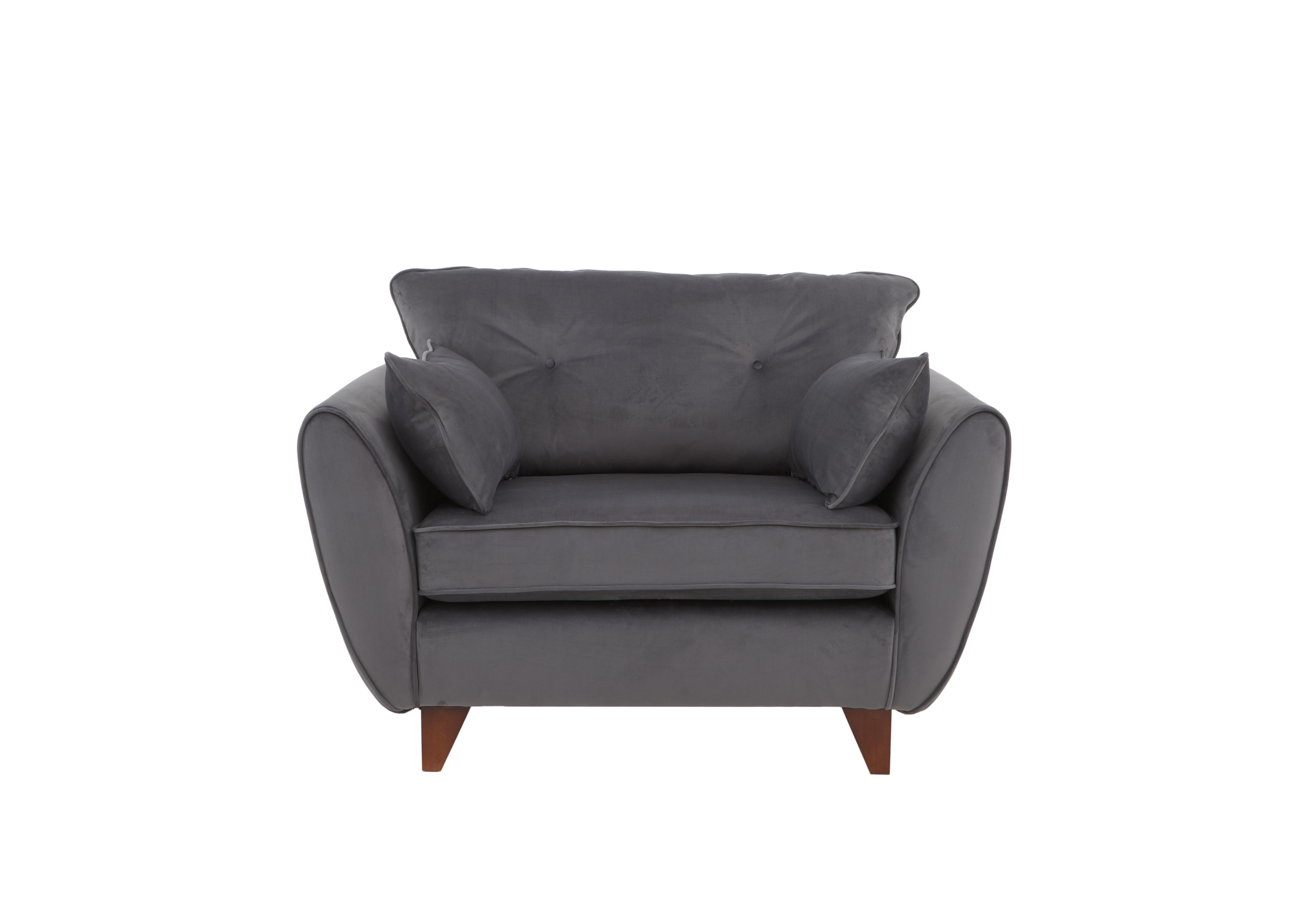 Felix Fabric Cuddle Chair in Steel on Furniture Village