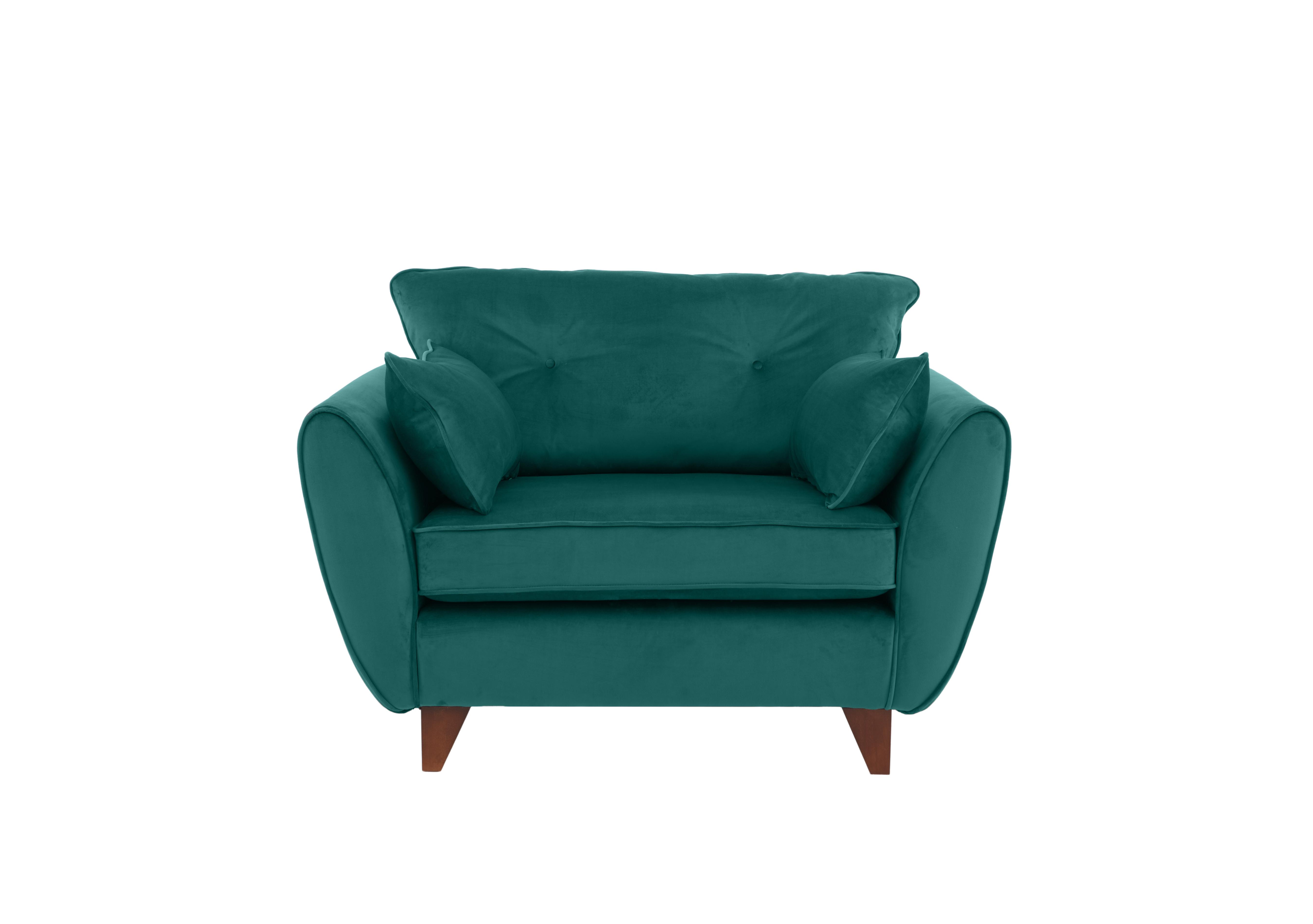 Felix Fabric Cuddle Chair in Teal on Furniture Village