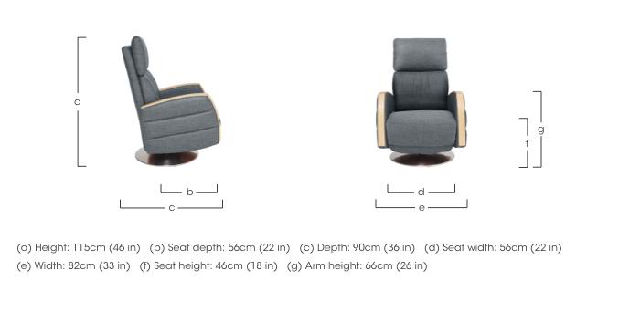 Noto Fabric Recliner Chair in  on Furniture Village