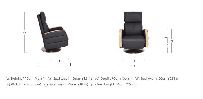 Noto Leather Recliner Chair in  on Furniture Village