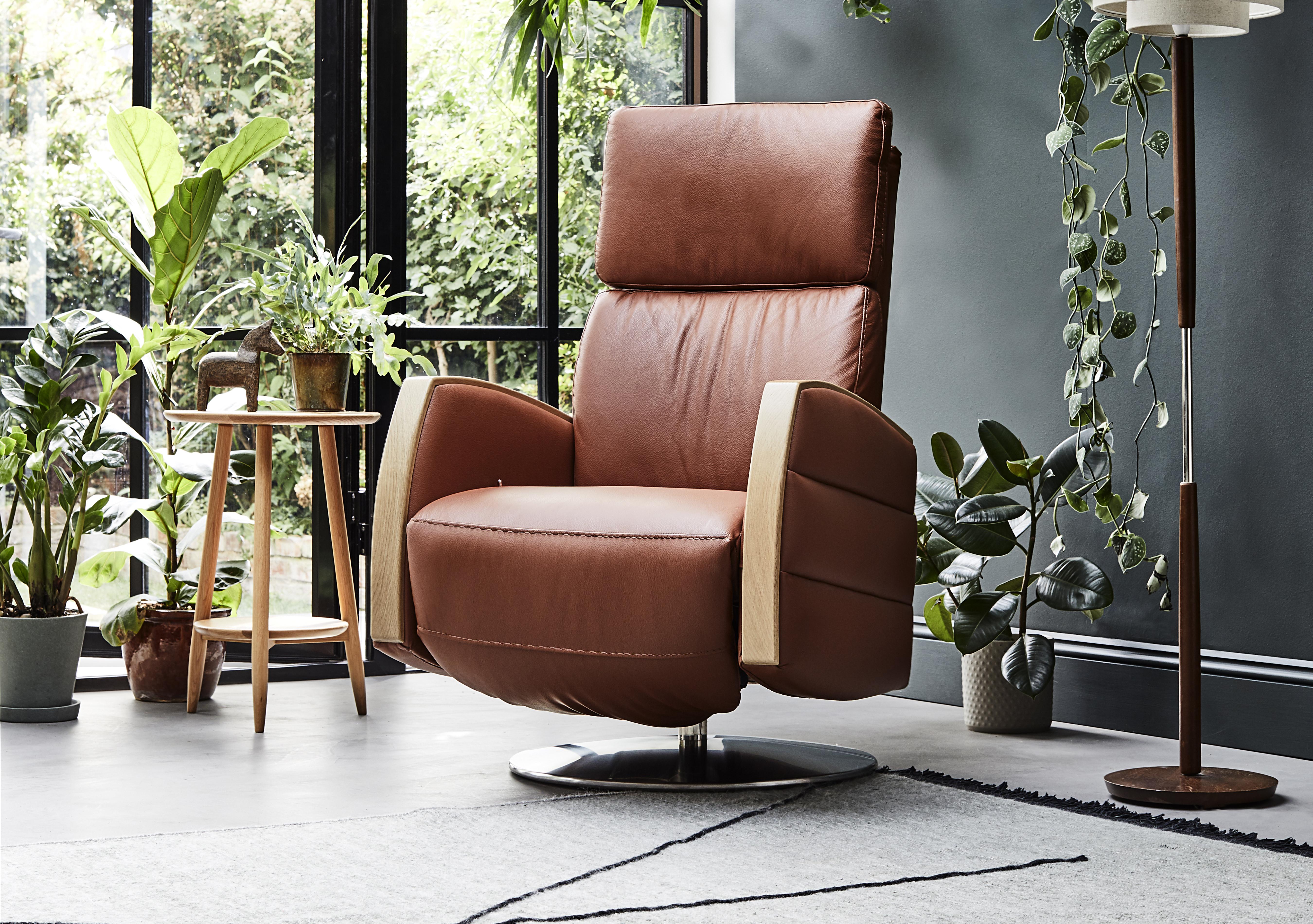 Noto Leather Recliner Chair in  on Furniture Village