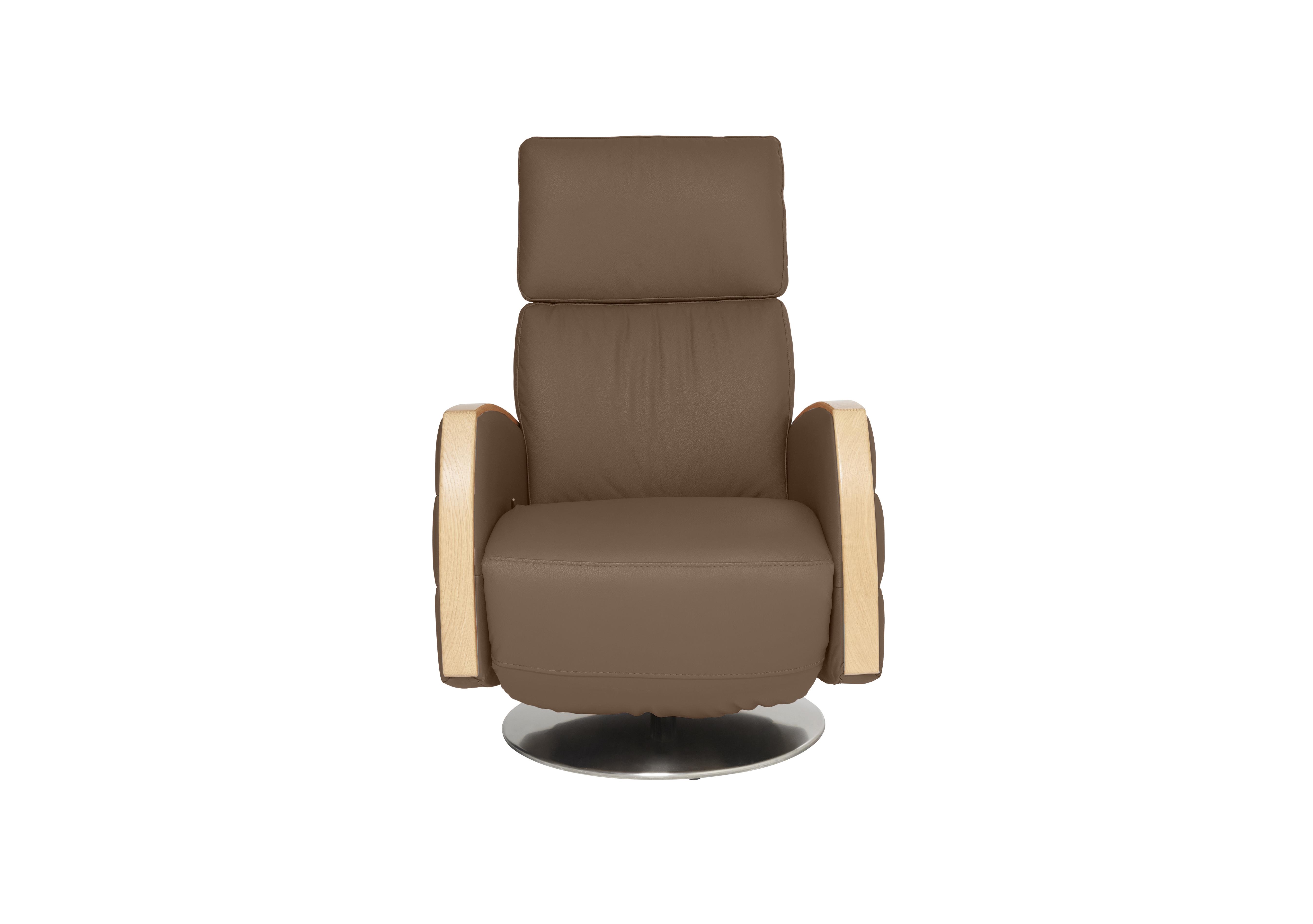 Noto Leather Recliner Chair in L953 Pepper on Furniture Village