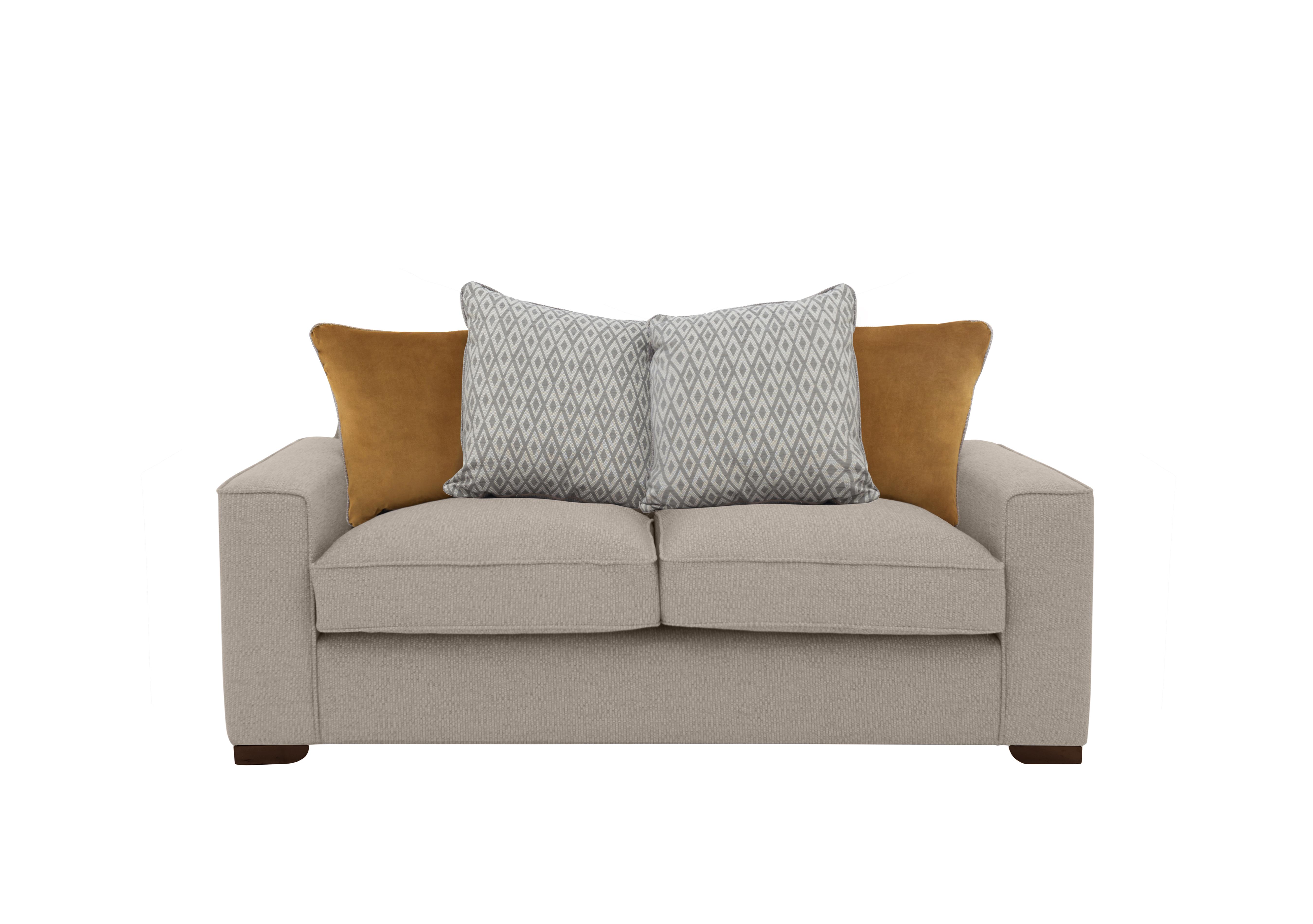 Cory 2 Seater Fabric Scatter Back Sofa in Dallas Natural Mustard Pack on Furniture Village