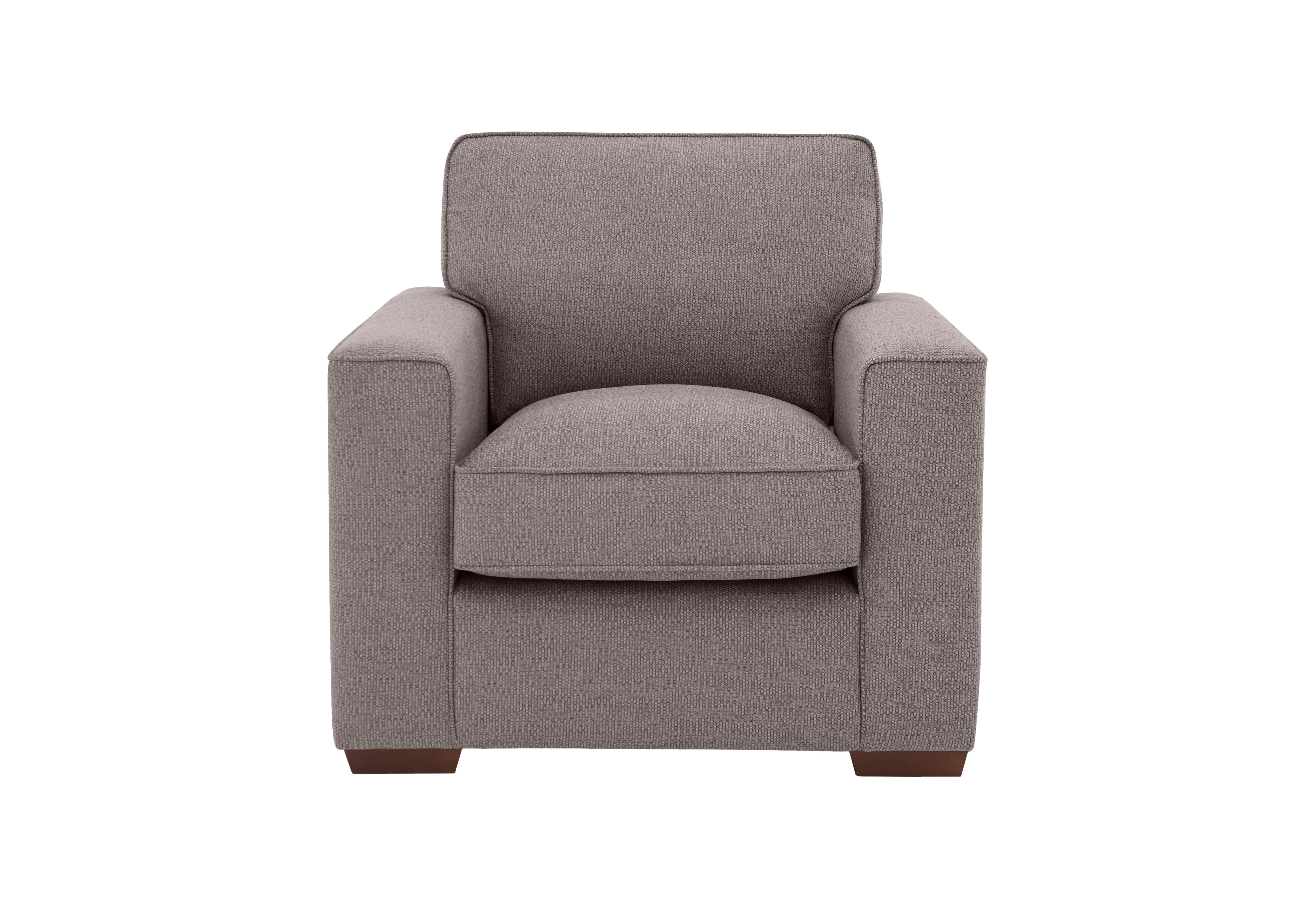 Cory Fabric Armchair in Dallas Taupe on Furniture Village