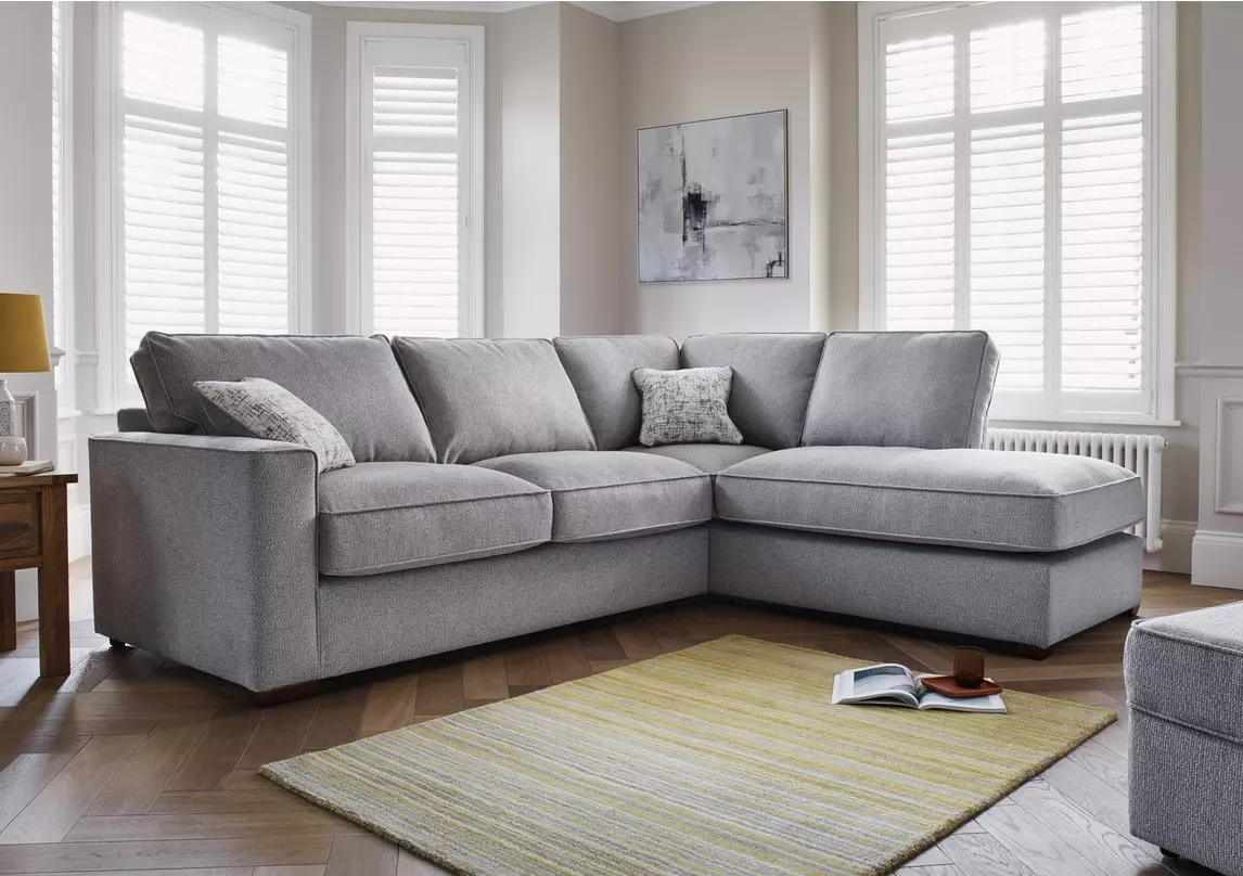 Cory Fabric Corner Chaise Classic Back Sofa Bed