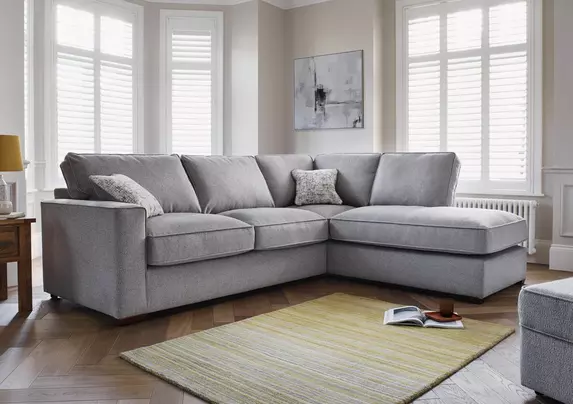 Cory Fabric Corner Chaise Classic Back Sofa Bed
