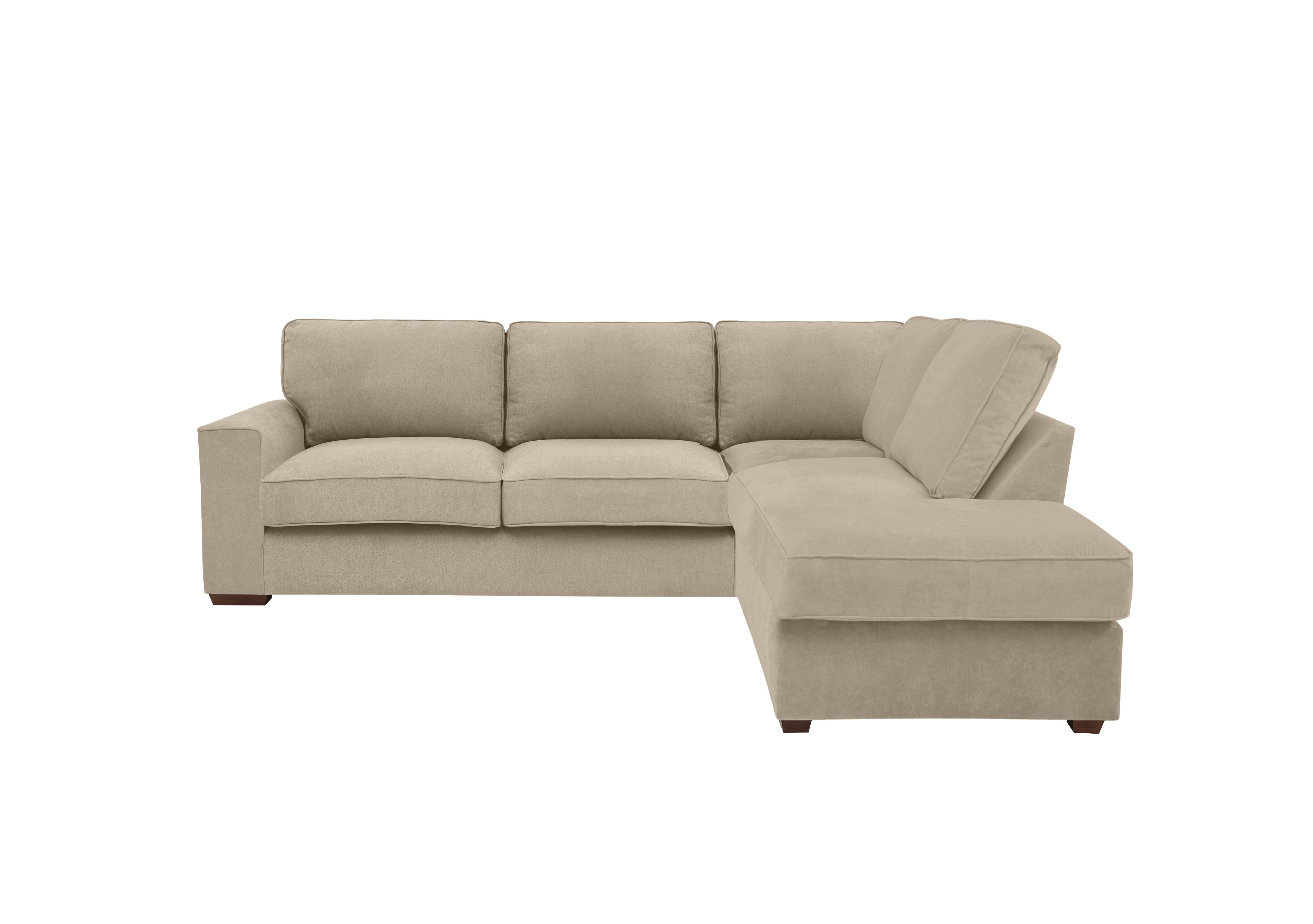 Cory Fabric Corner Chaise Classic Back Sofa Bed in Cosmo Linen on Furniture Village