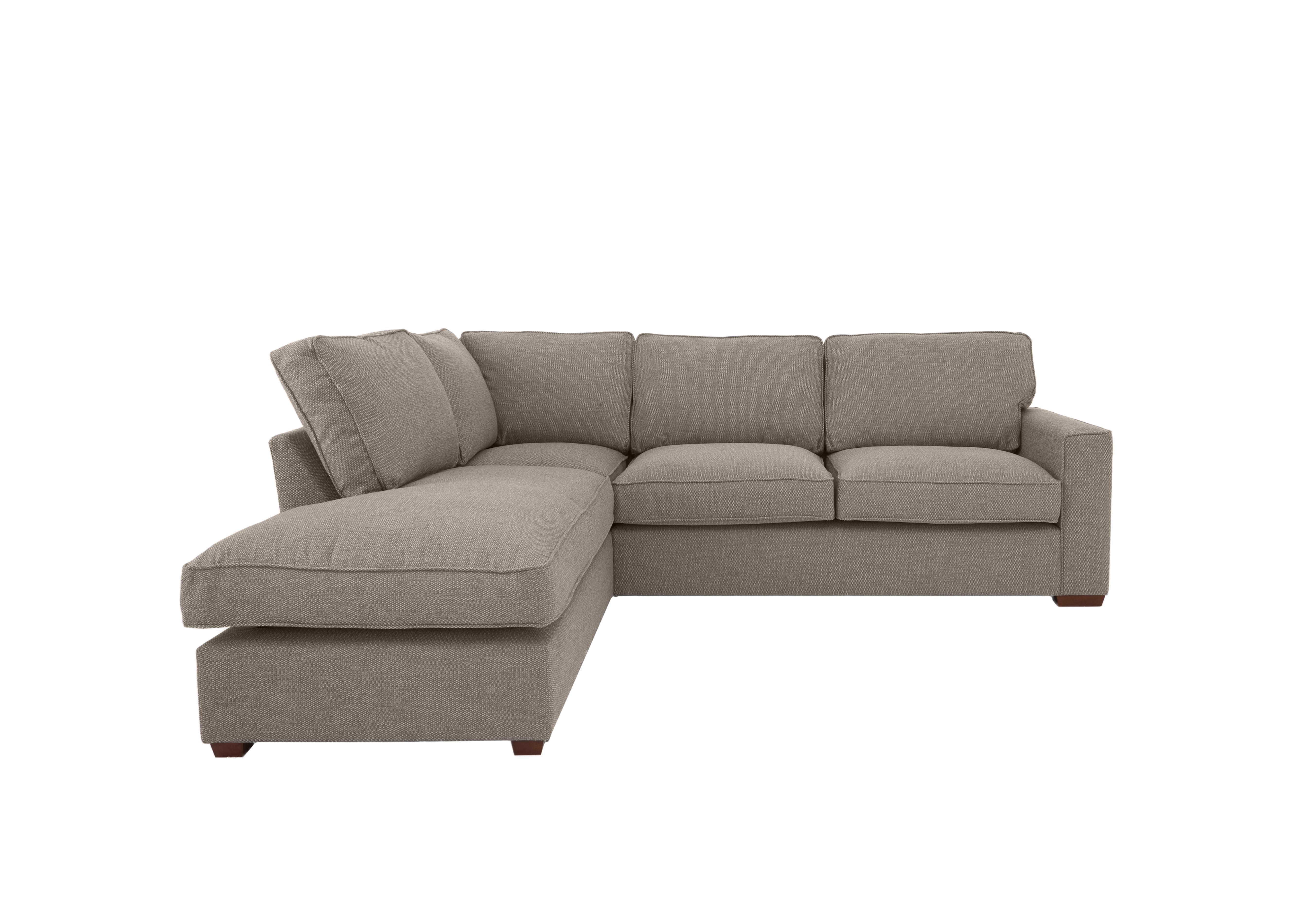 Cory Fabric Corner Chaise Classic Back Sofa in Dallas Natural on Furniture Village