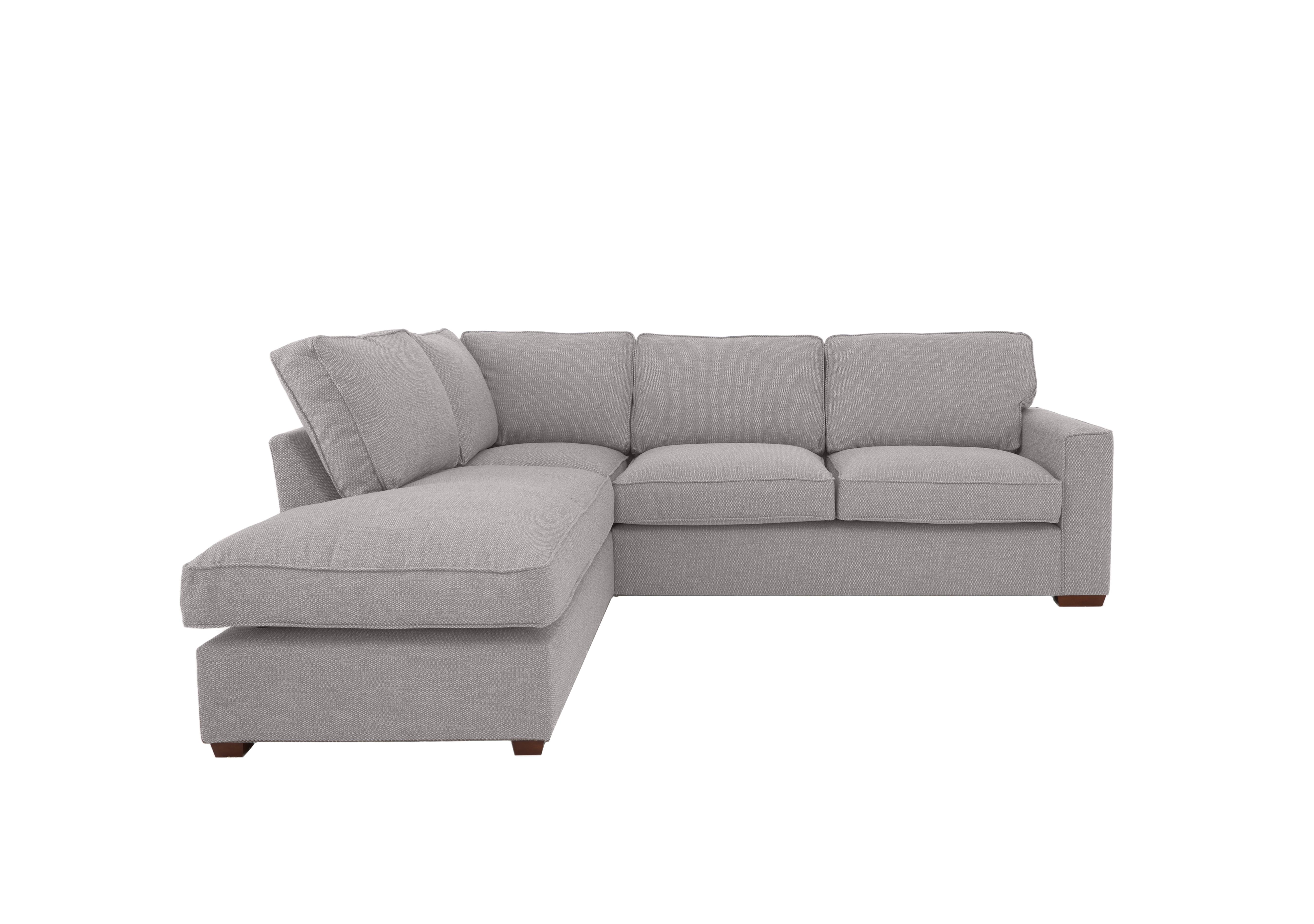 Cory Fabric Corner Chaise Classic Back Sofa in Dallas Silver on Furniture Village