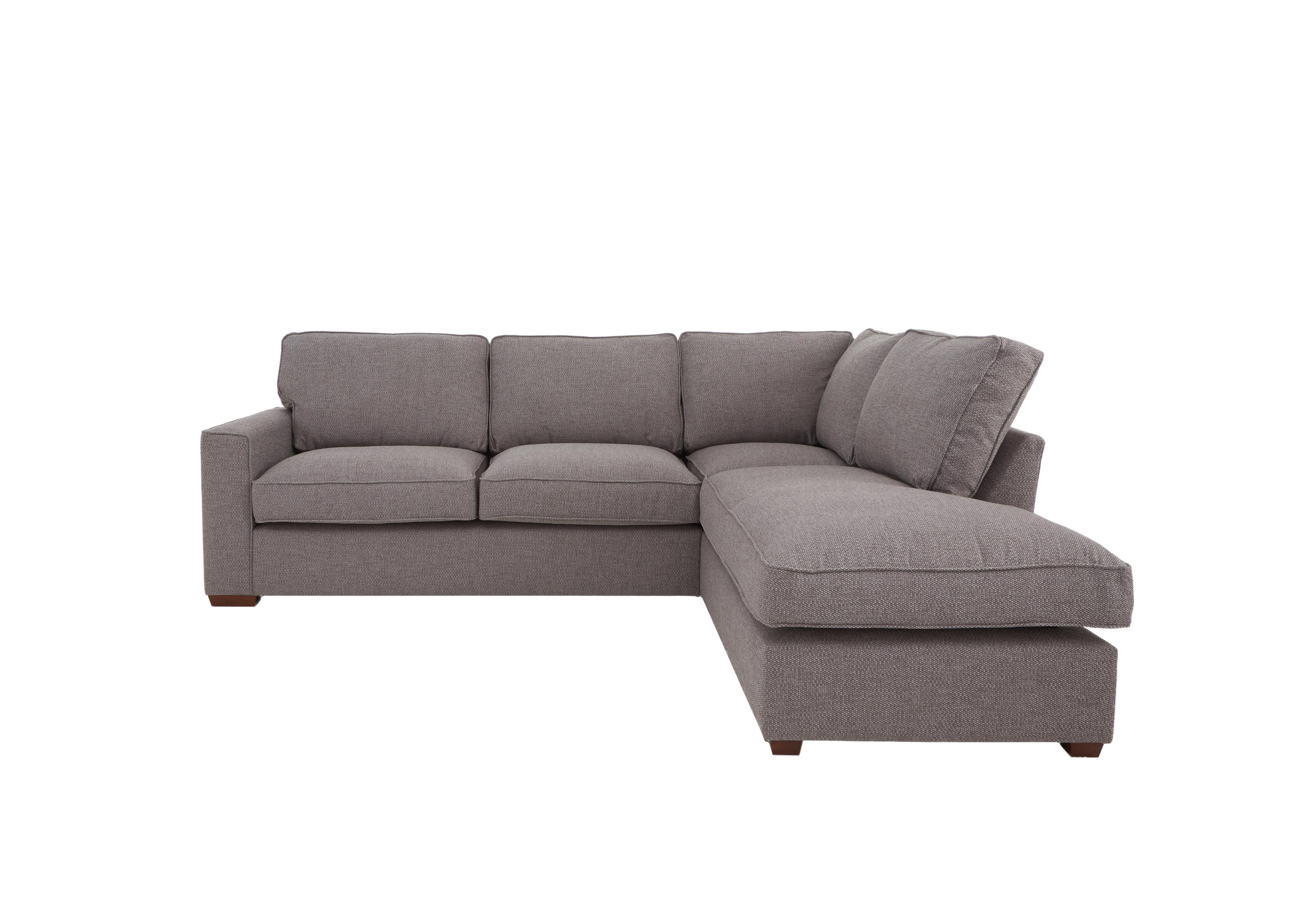 Cory Fabric Corner Chaise Classic Back Sofa in Dallas Taupe on Furniture Village