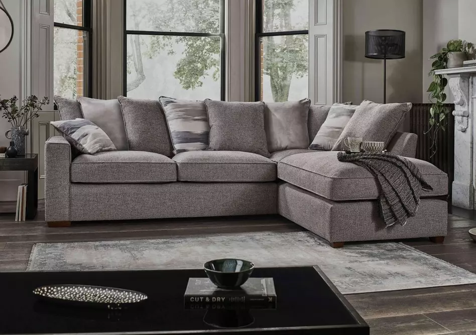 Cory Fabric Corner Chaise Scatter Back Sofa