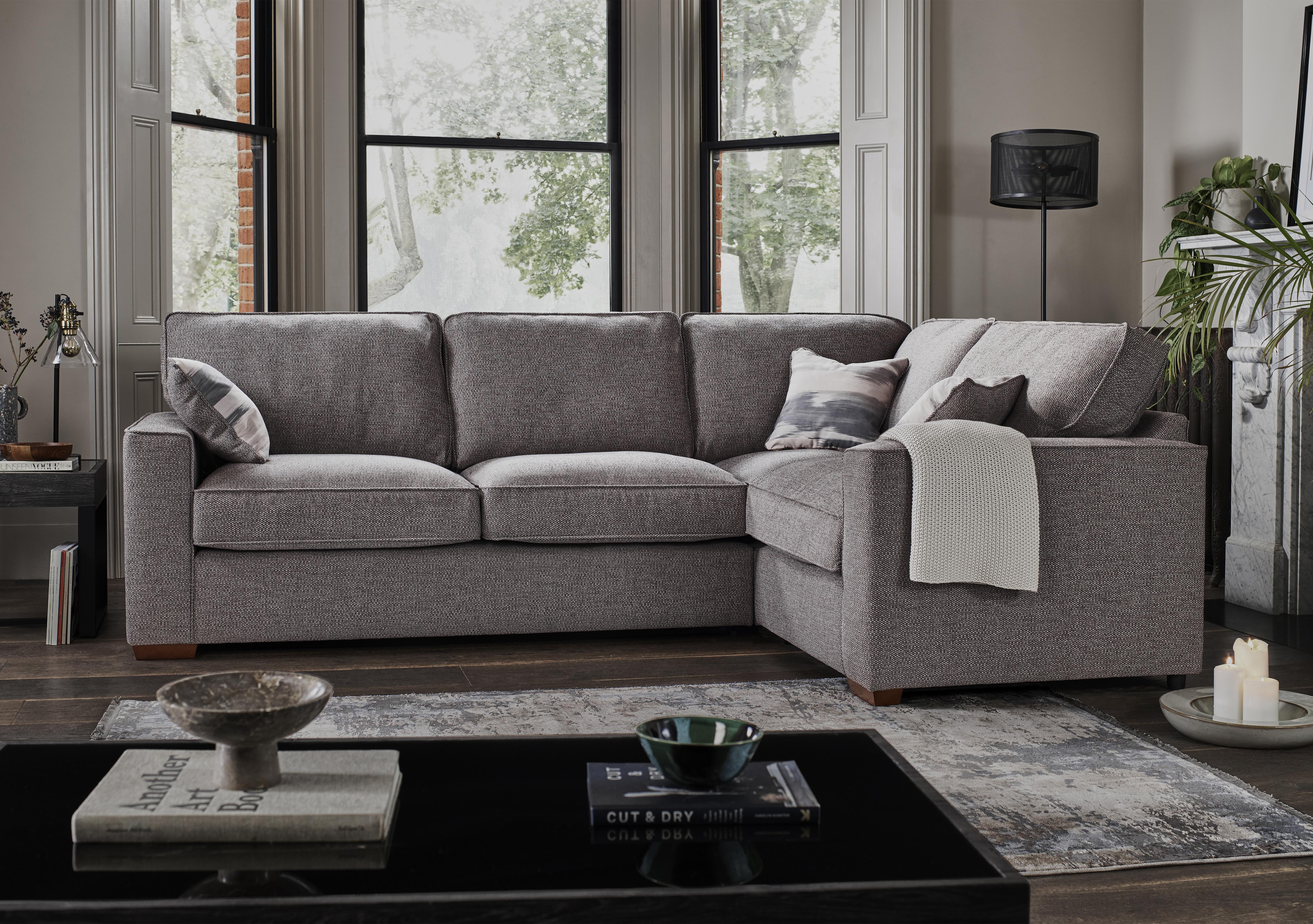 Cory Small Fabric Corner Classic Back Sofa in  on Furniture Village