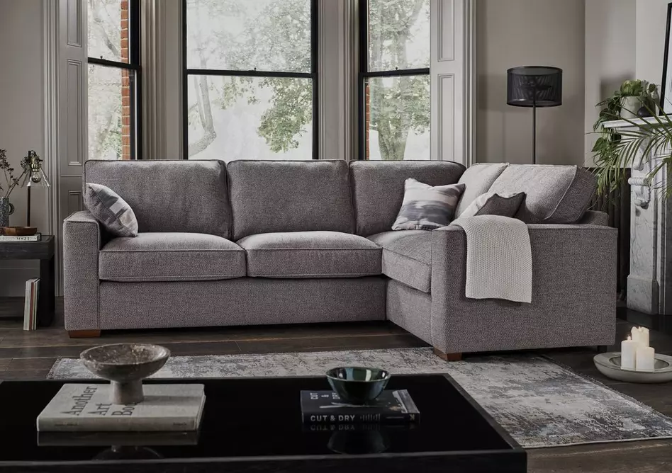 Cory Small Fabric Corner Classic Back Sofa